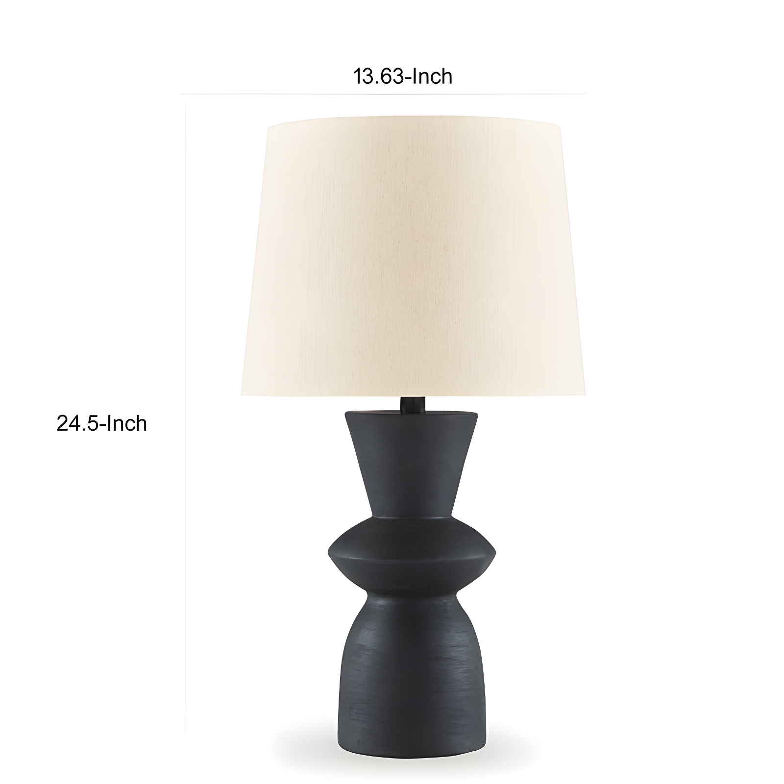 Benjara Solid Wood Table Lamp (Set of 2)