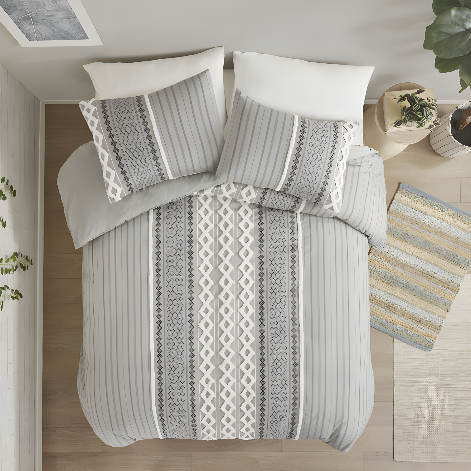 INK+IVY Imani Cotton Printed Duvet Cover Set