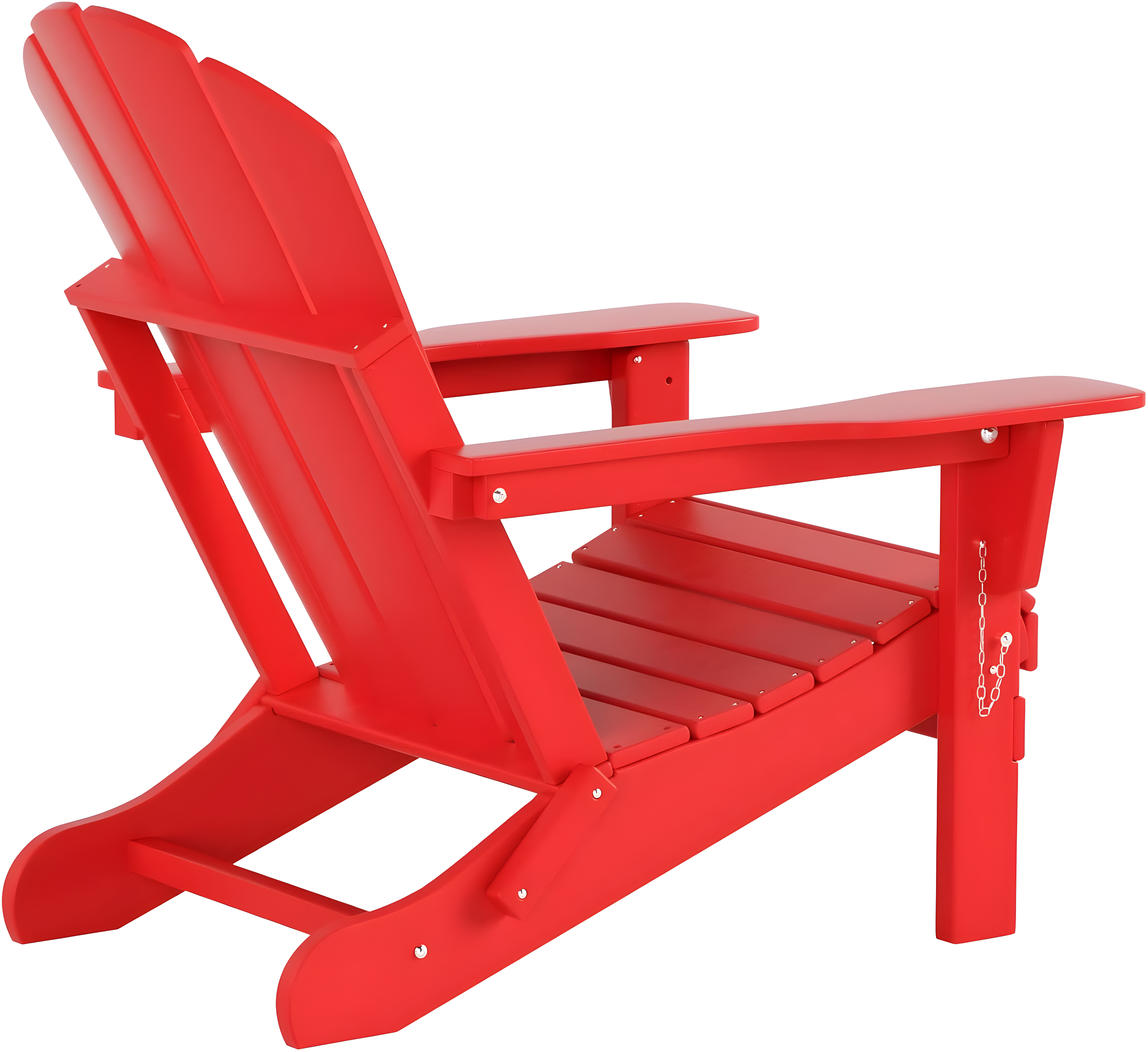 Red Poly Adirondack Outdoor Folding Armchair Set of 2
