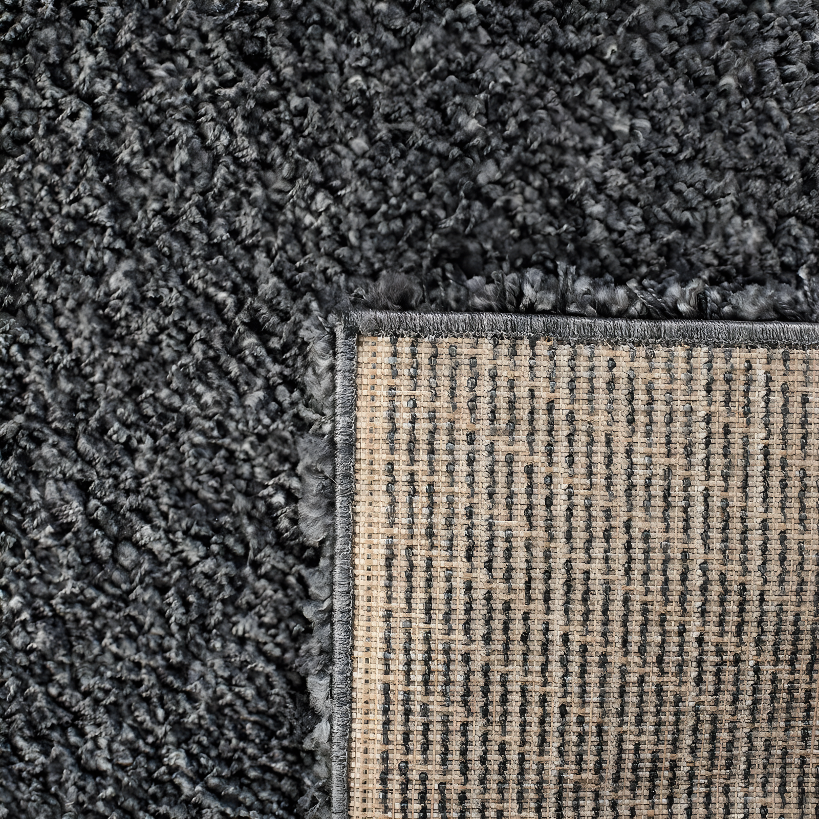 Shag SG151 Power Loomed Indoor Runner Rug - Dark Grey - 2'3"x9' - Safavieh.