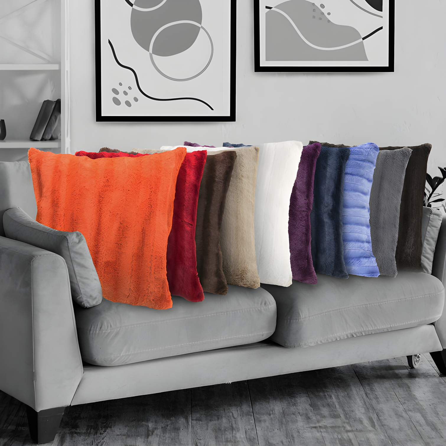 Cheer Collection FRBIN Square Pillow Cover & Insert (Set of 2)