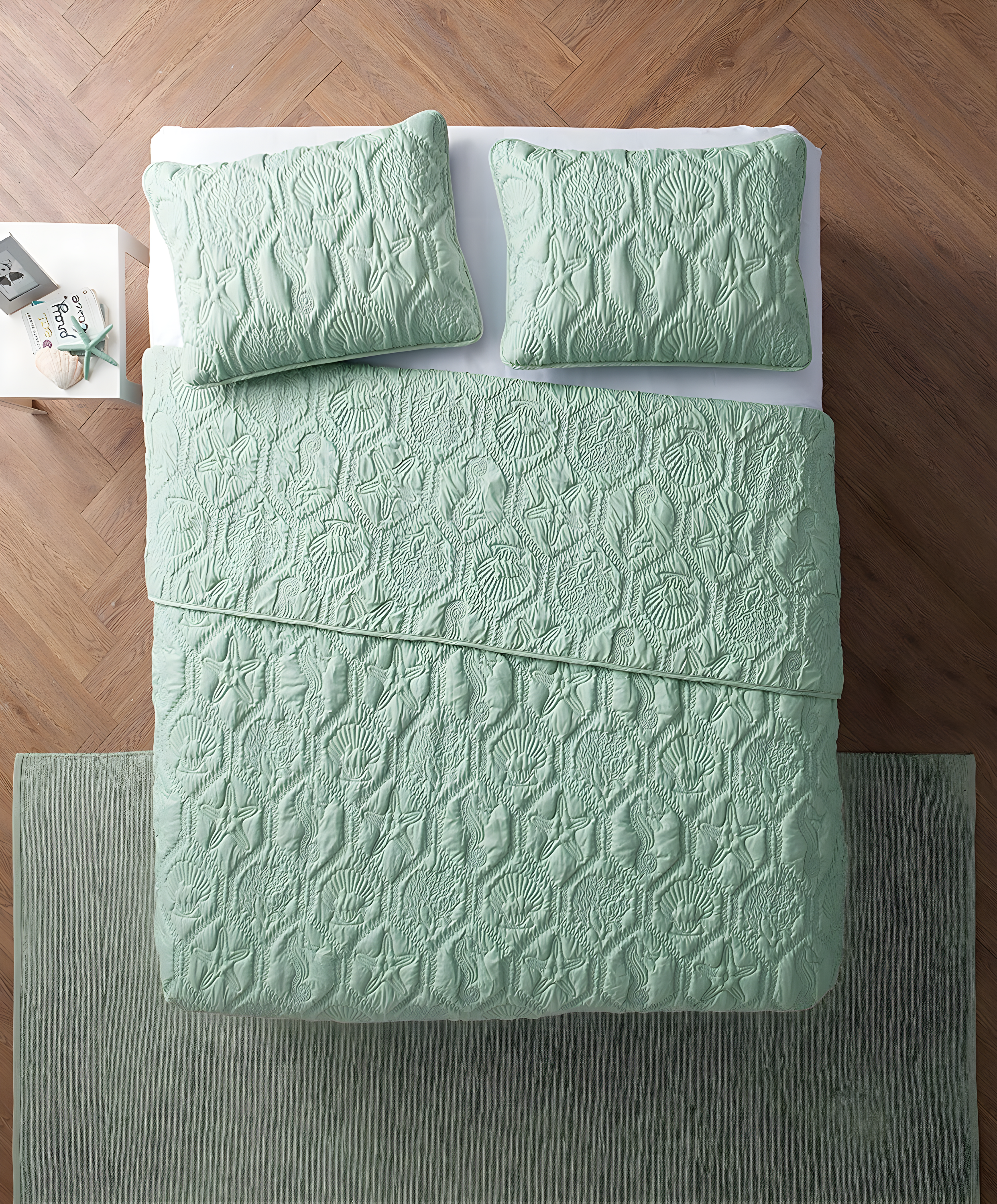 VCNY Shore 3-Piece Embossed Quilt Set