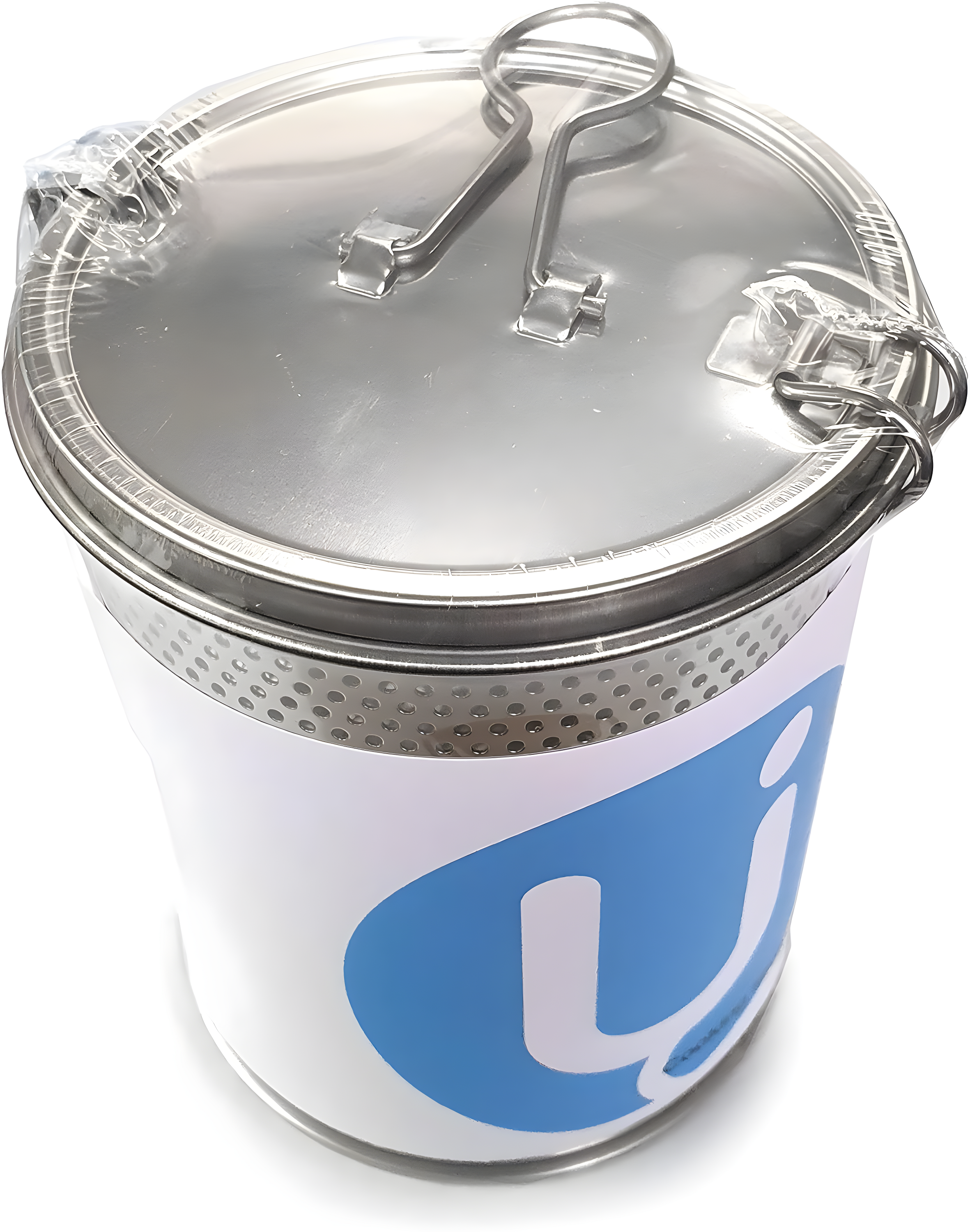 Commercial Grade D 3.9" X H 5.3" Genuine Stainless Steel 18/8 Perforated Strainer - One Touch Lock System - Restaurant & Home Use|Commercial Grade D. 3.9"x H. 5.3" - Genuine 18/8 Stainless Steel Perfo