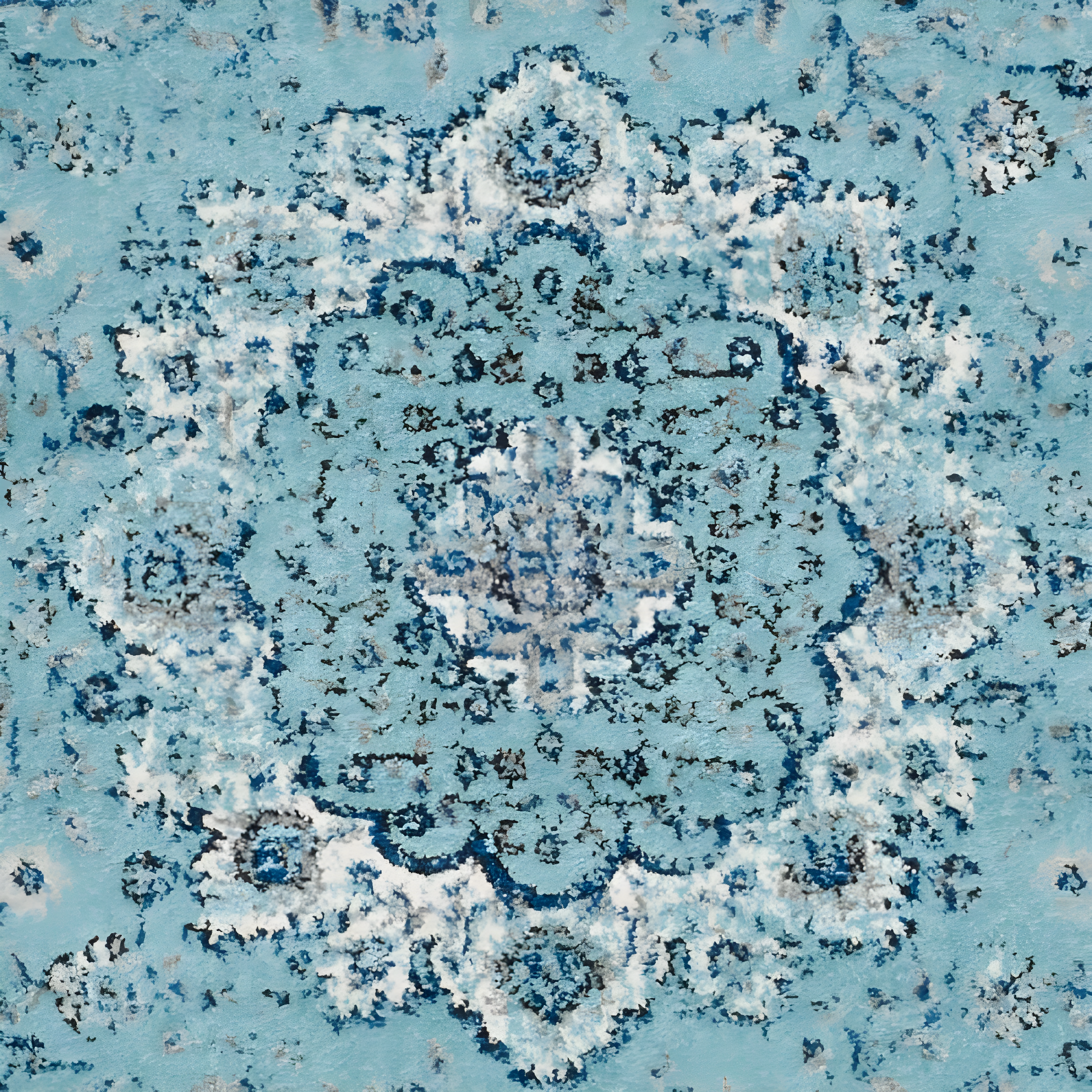 Evoke EVK220 Power Loomed Area Rug - Light Blue/Light Blue - 6'7"x9' - Safavieh.
