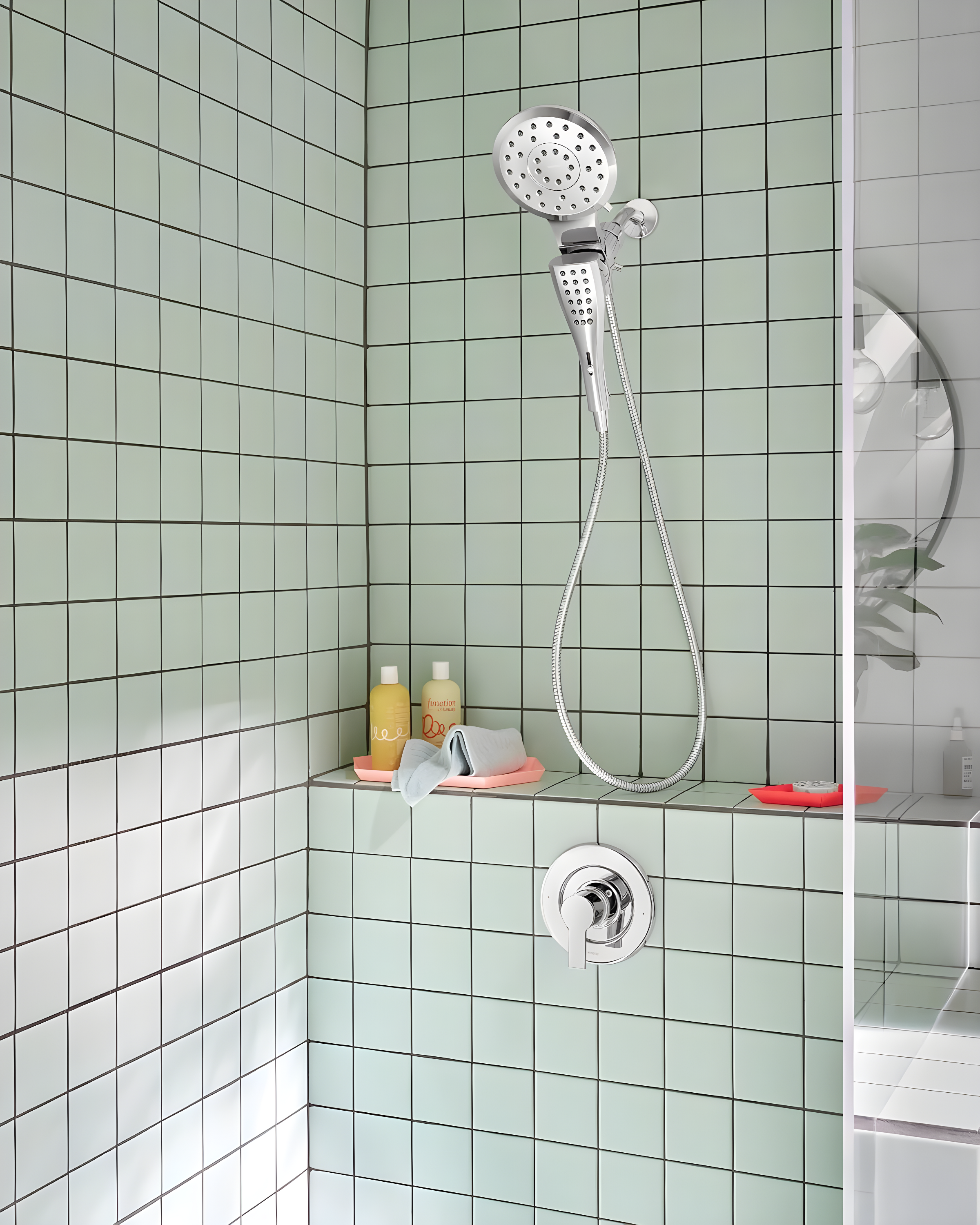 Verso 2.5 GPM Rainshower/Handshower Combination with Infiniti Dial and Magnetix Docking
