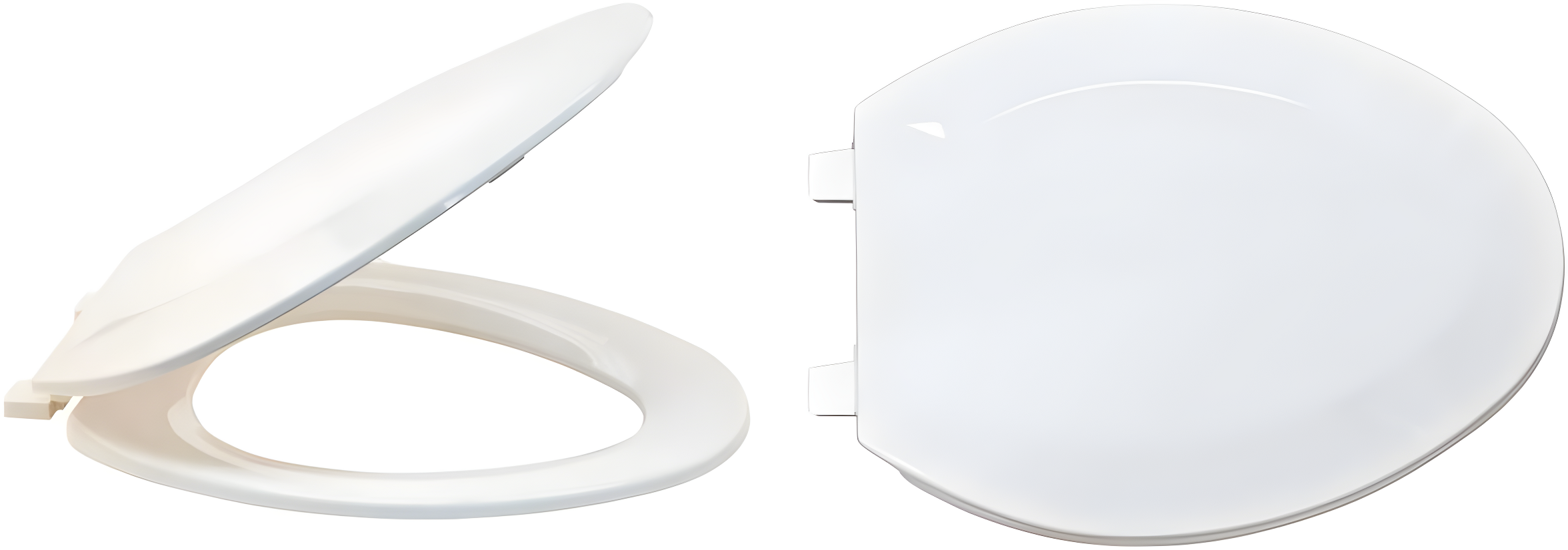 EZ-FLO 65903 Elongated Plastic Toilet Seat with Lid, White