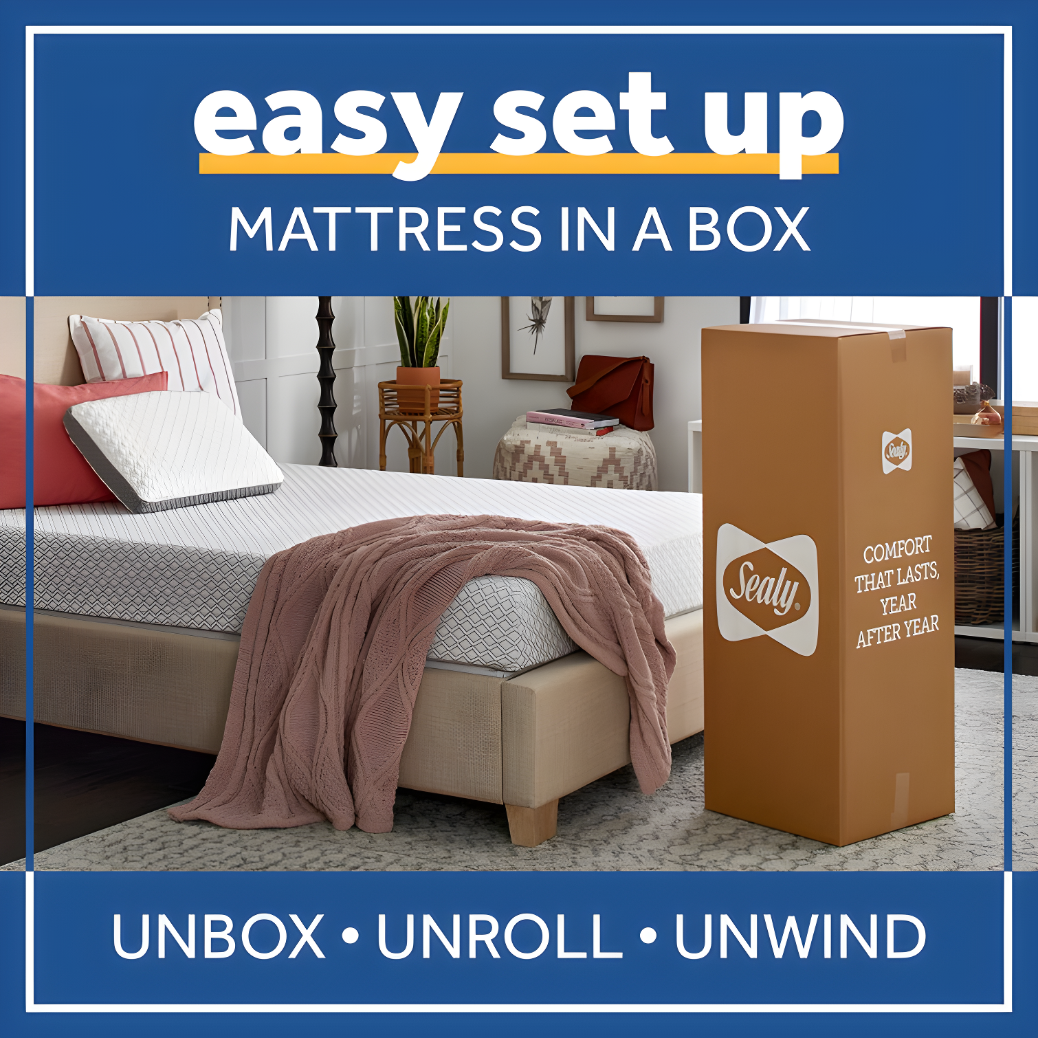 Sealy Sealy Cool and Clean 8" Medium Memory Foam Mattress
