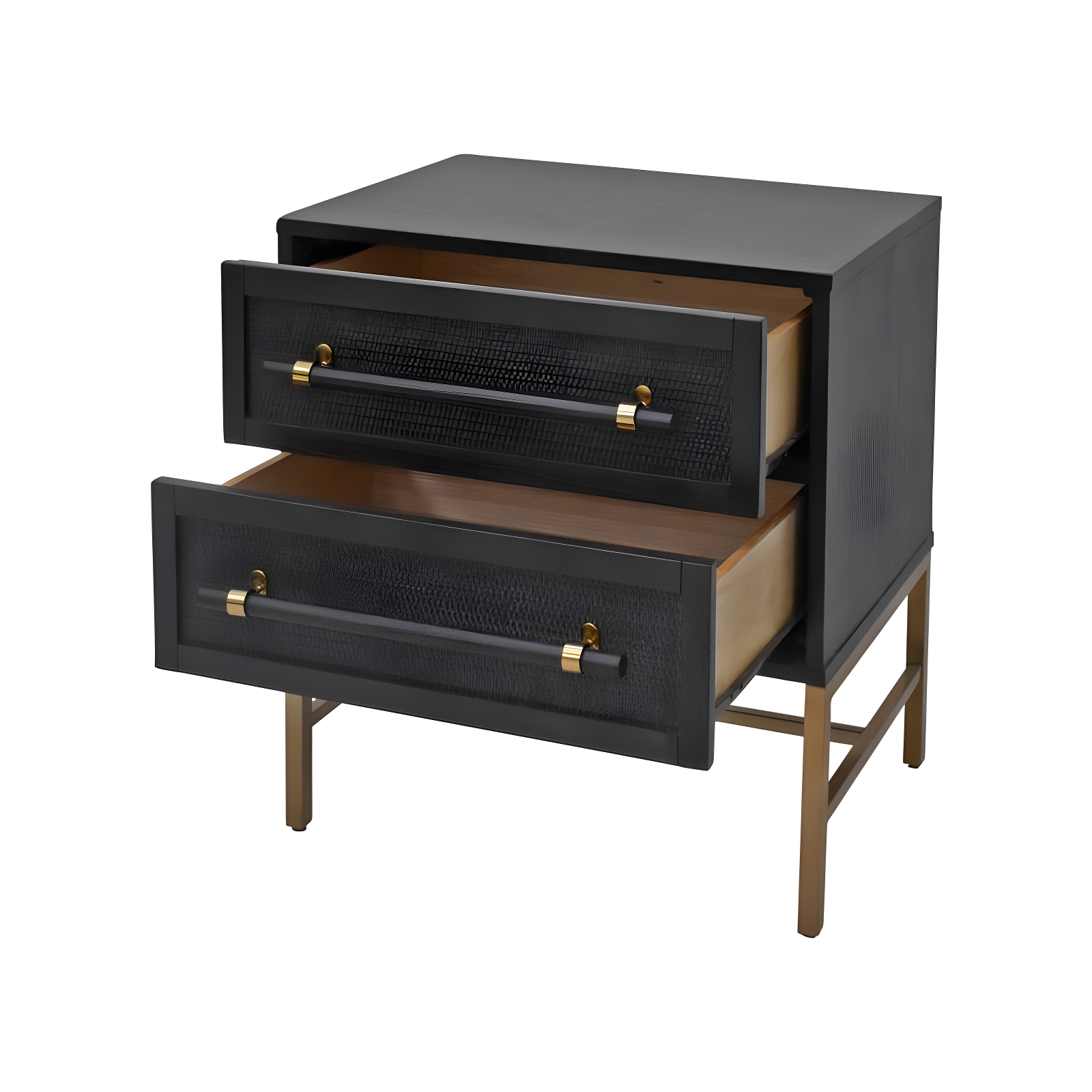 Sophia 2 Drawer Rattan Nightstand