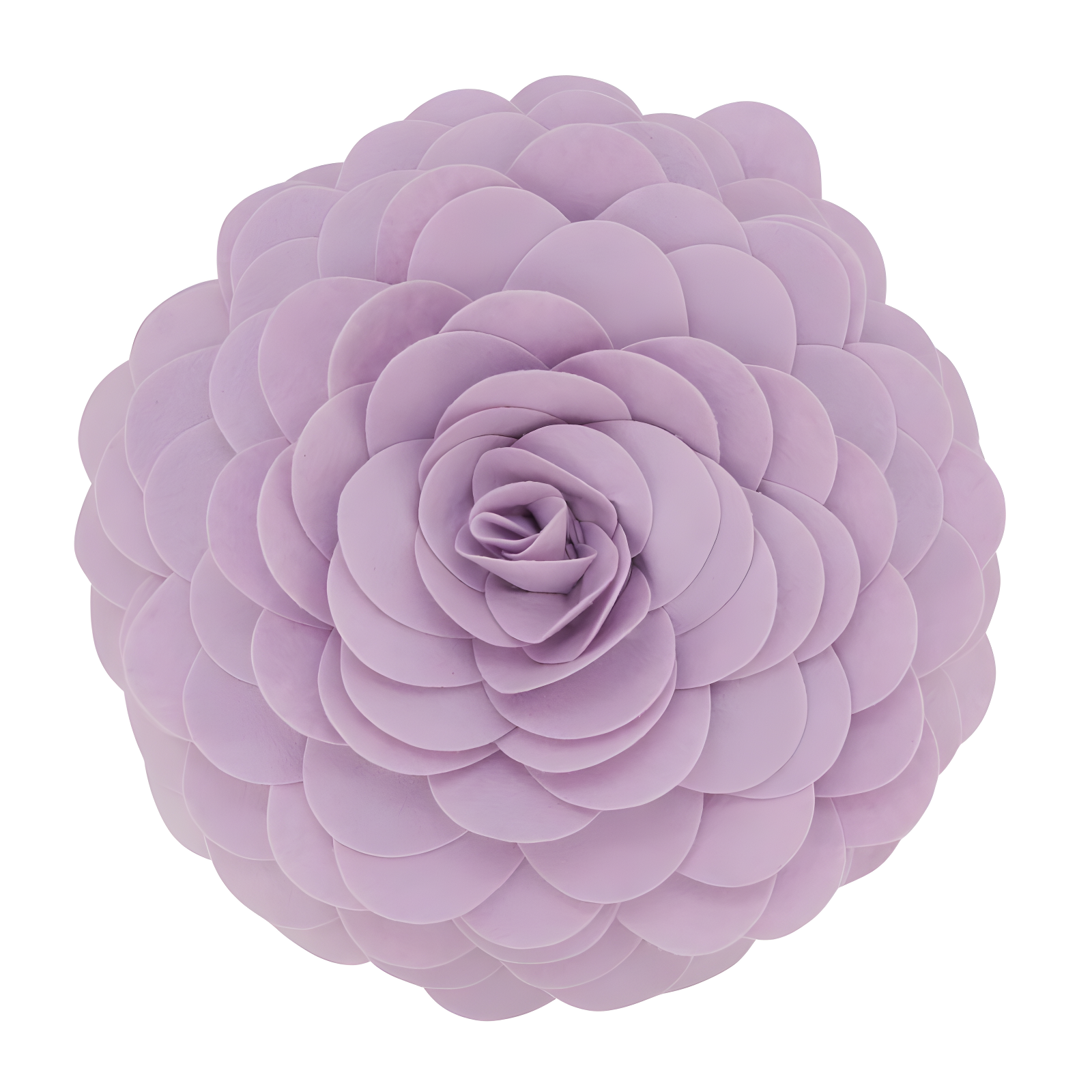 Flower Appliqued Felt Throw Pillow