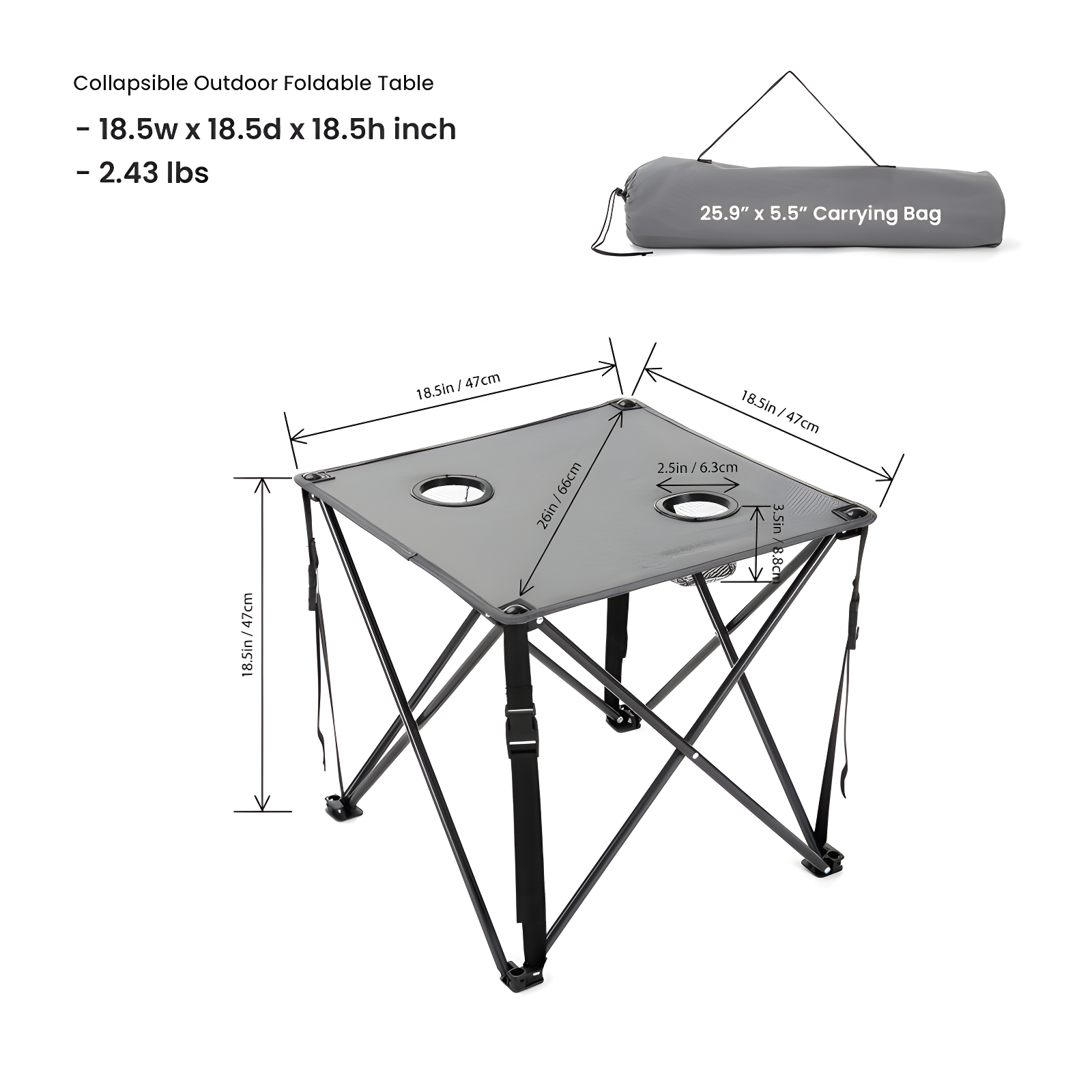 ARROWHEAD Outdoor Folding Camping Table & Reviews | Wayfair