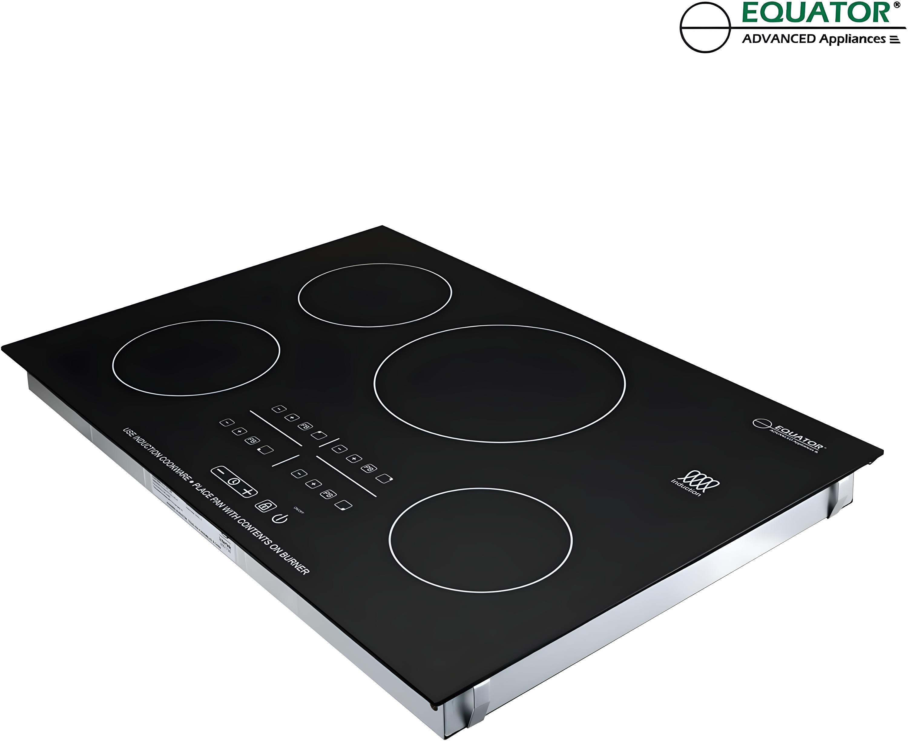Equator Advanced Appliances Equator 30" Built-In 4 Burner Induction Cooktop POWER BOOST Keep Warm 240V/7400W BIC 304