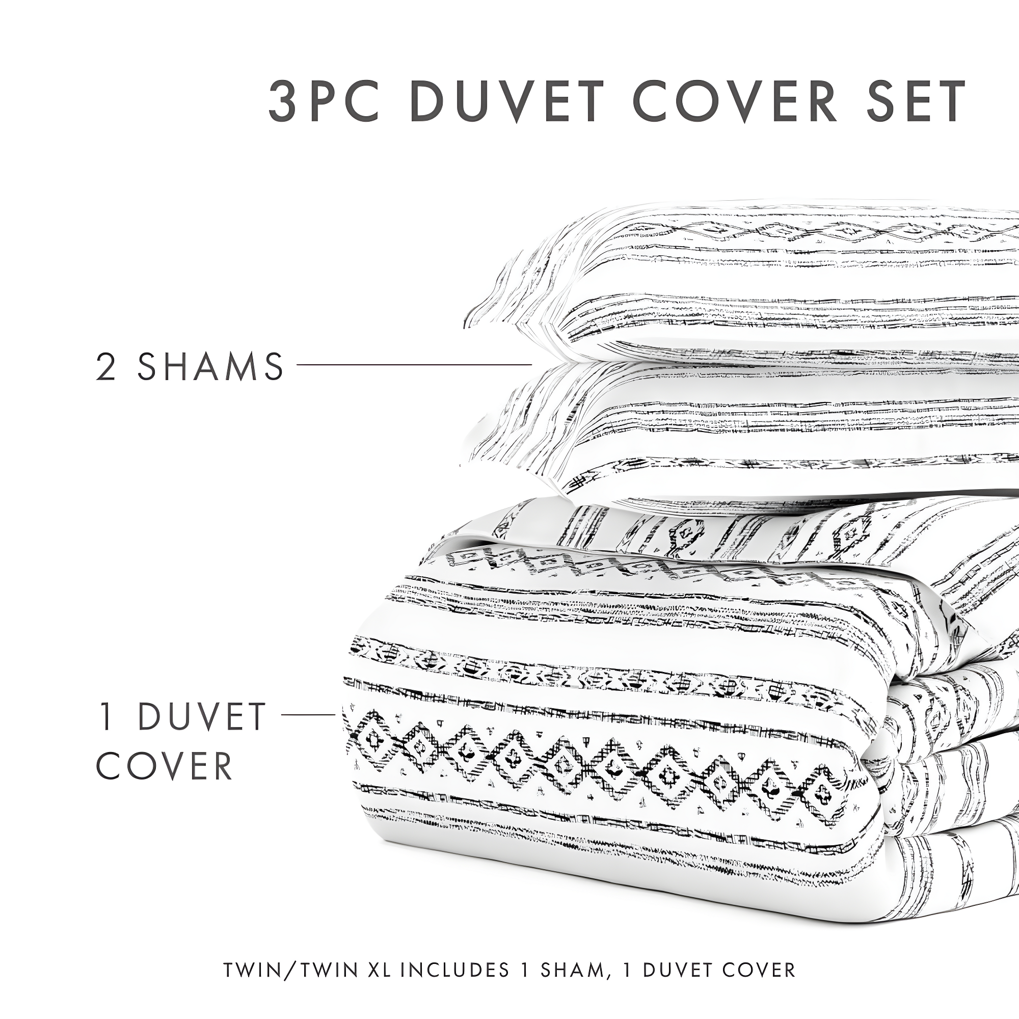 Geo Threads Pattern Duvet Cover Set