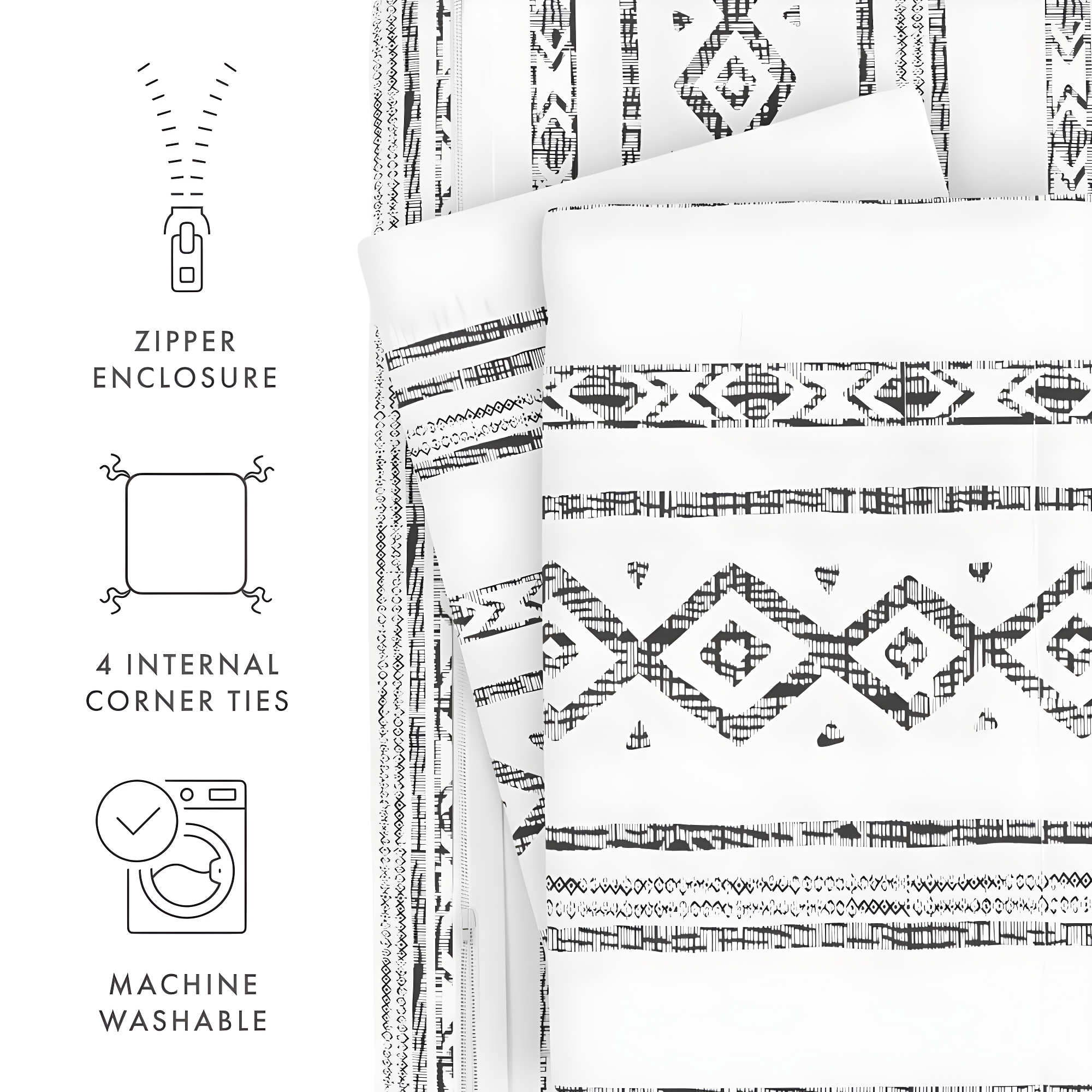 Geo Threads Pattern Duvet Cover Set