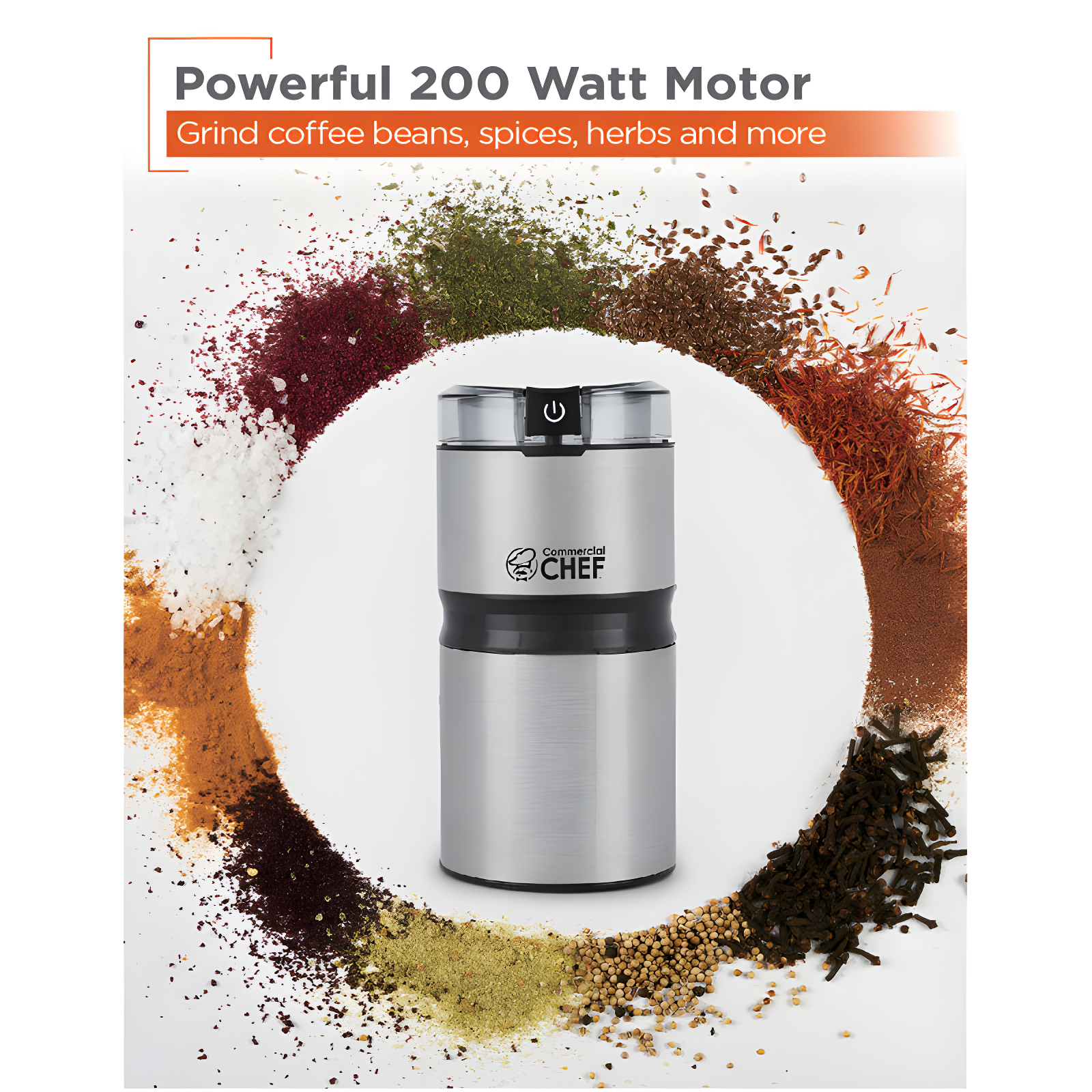 Commercial Chef Commercial Chef Stainless Steel Electric Blade Coffee Grinder