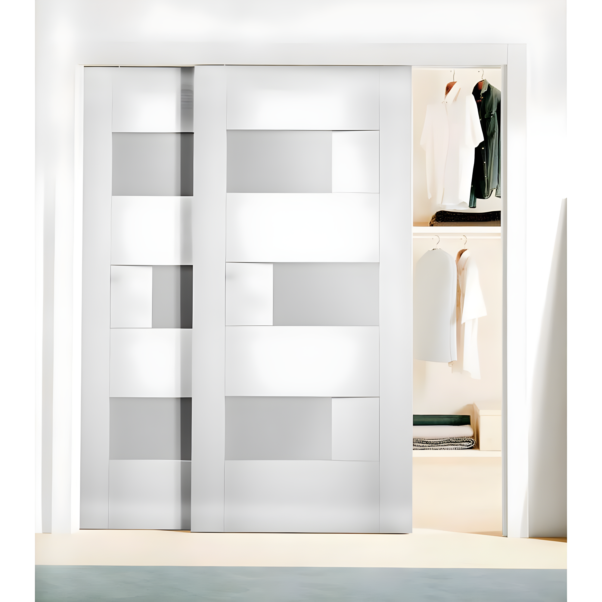 Sete Frosted Glass Standard White Door Slab