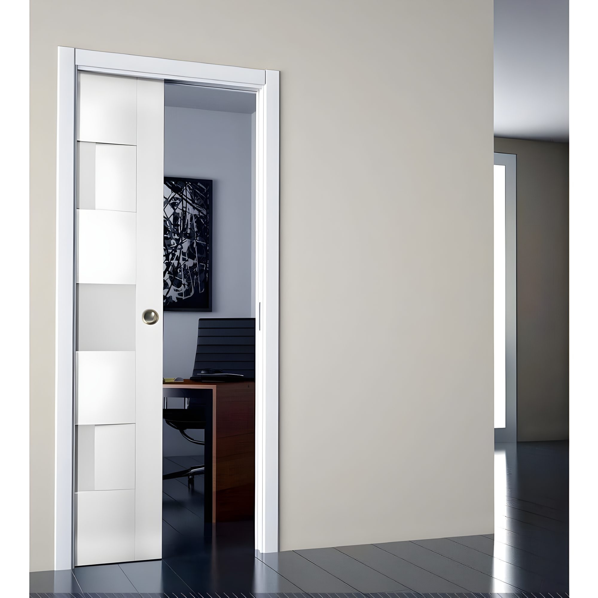 Sete Frosted Glass Standard White Door Slab