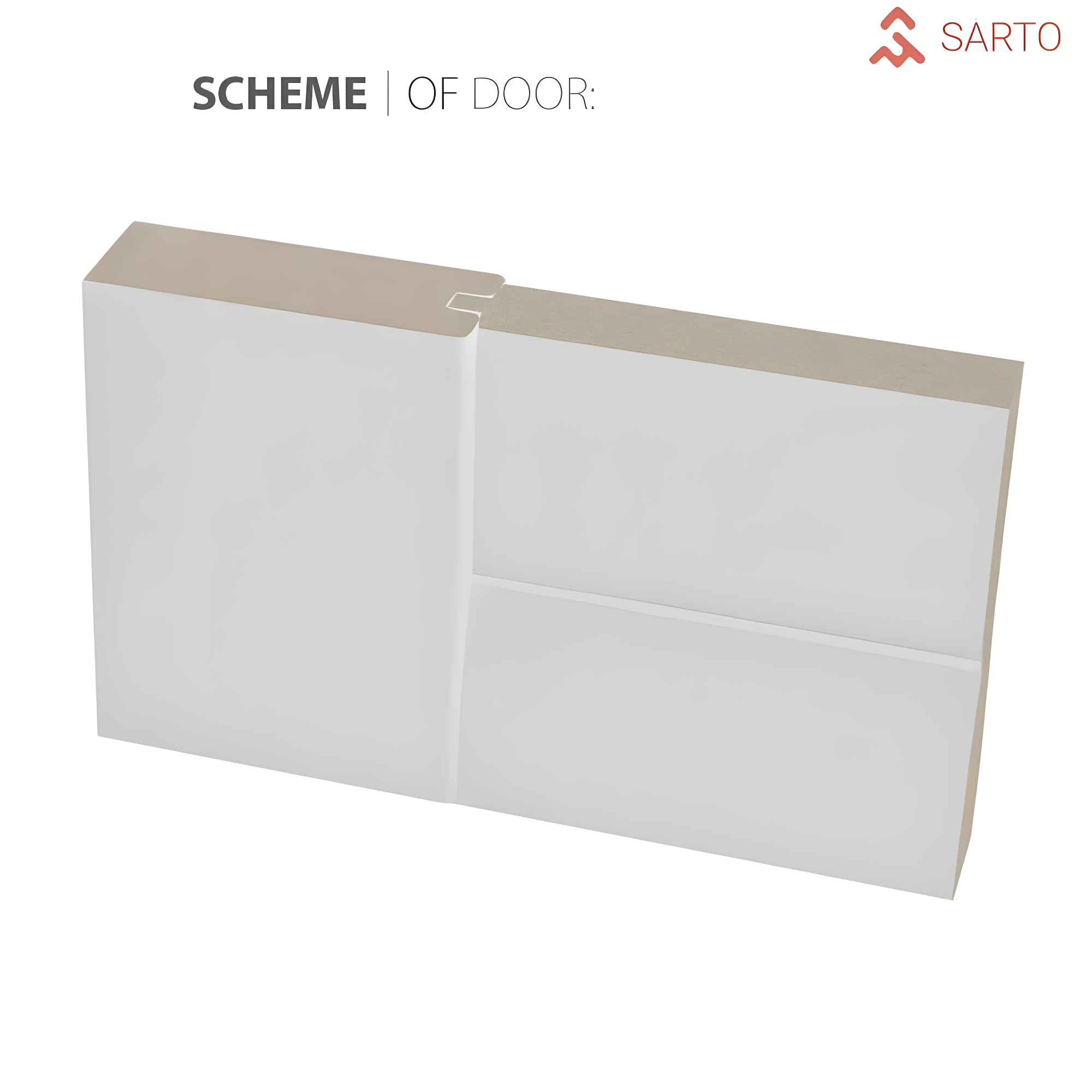 Sete Frosted Glass Standard White Door Slab