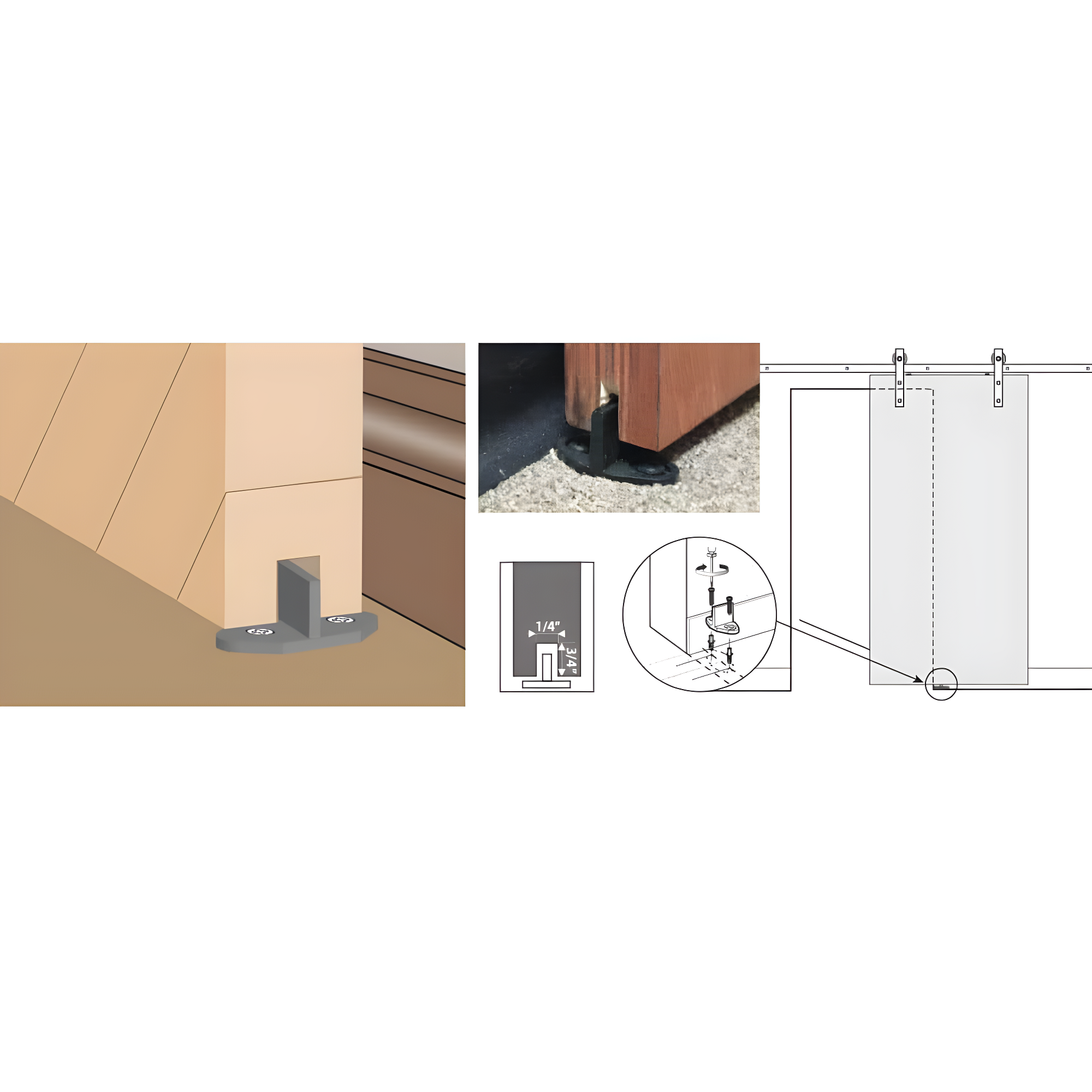 78 in Soft Close Black Solid Steel Sliding Rolling Barn Door Hardware Kit for Single Wood Doors