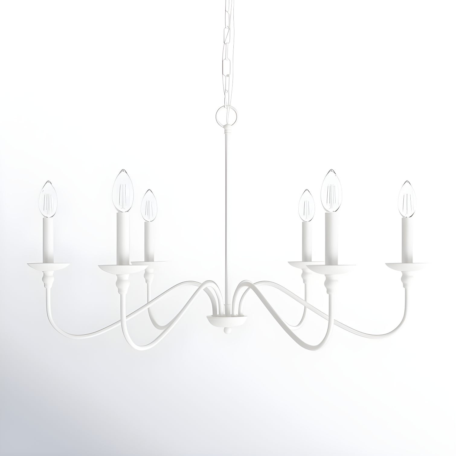 Ableton 6 Light Metal Dimmable Chandelier