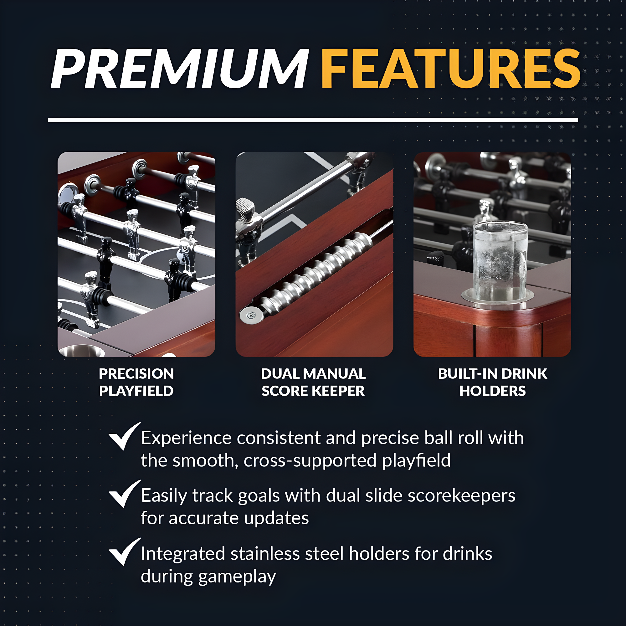 Hathaway Games Millennium 54.75'' Wood Foosball Table