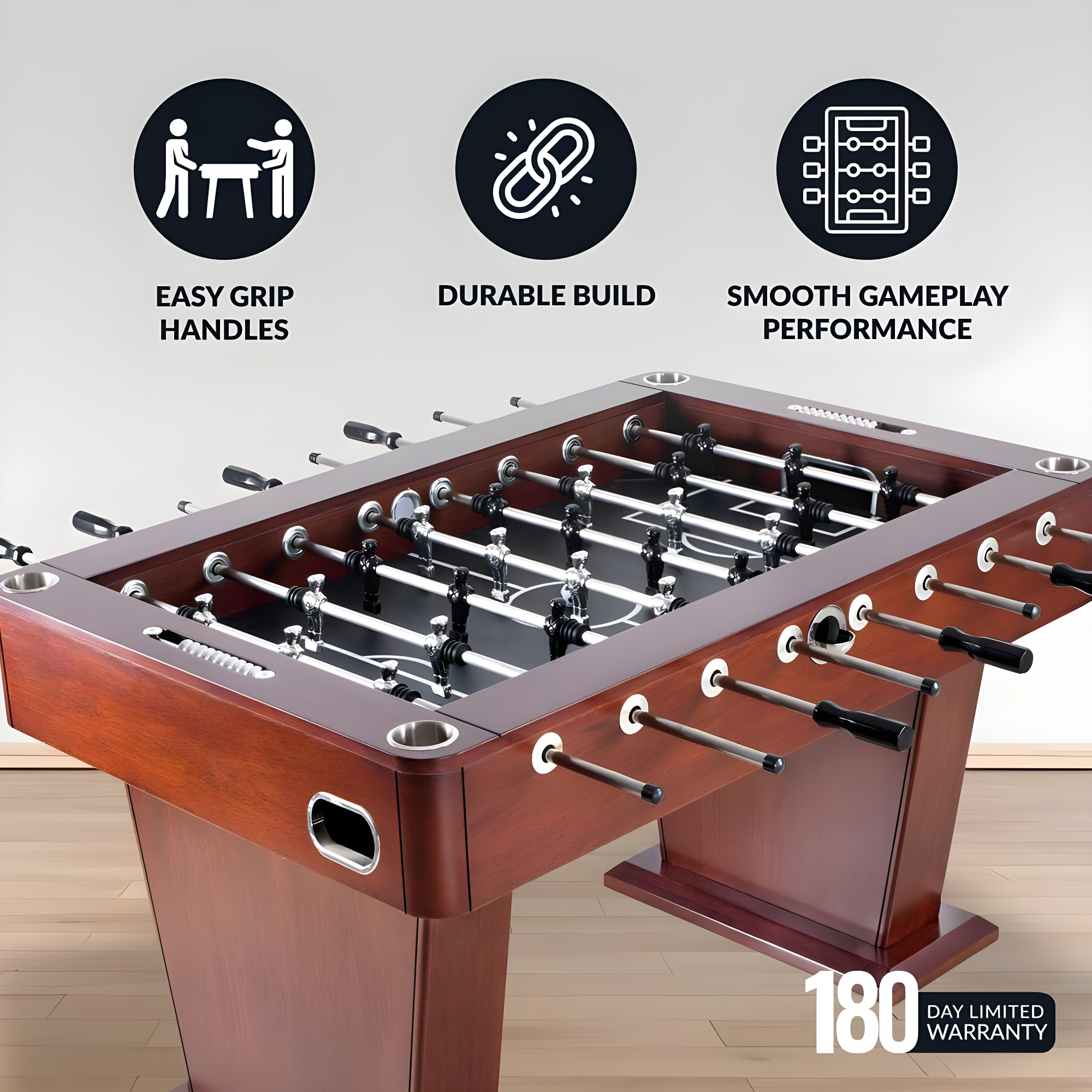 Hathaway Games Millennium 54.75'' Wood Foosball Table