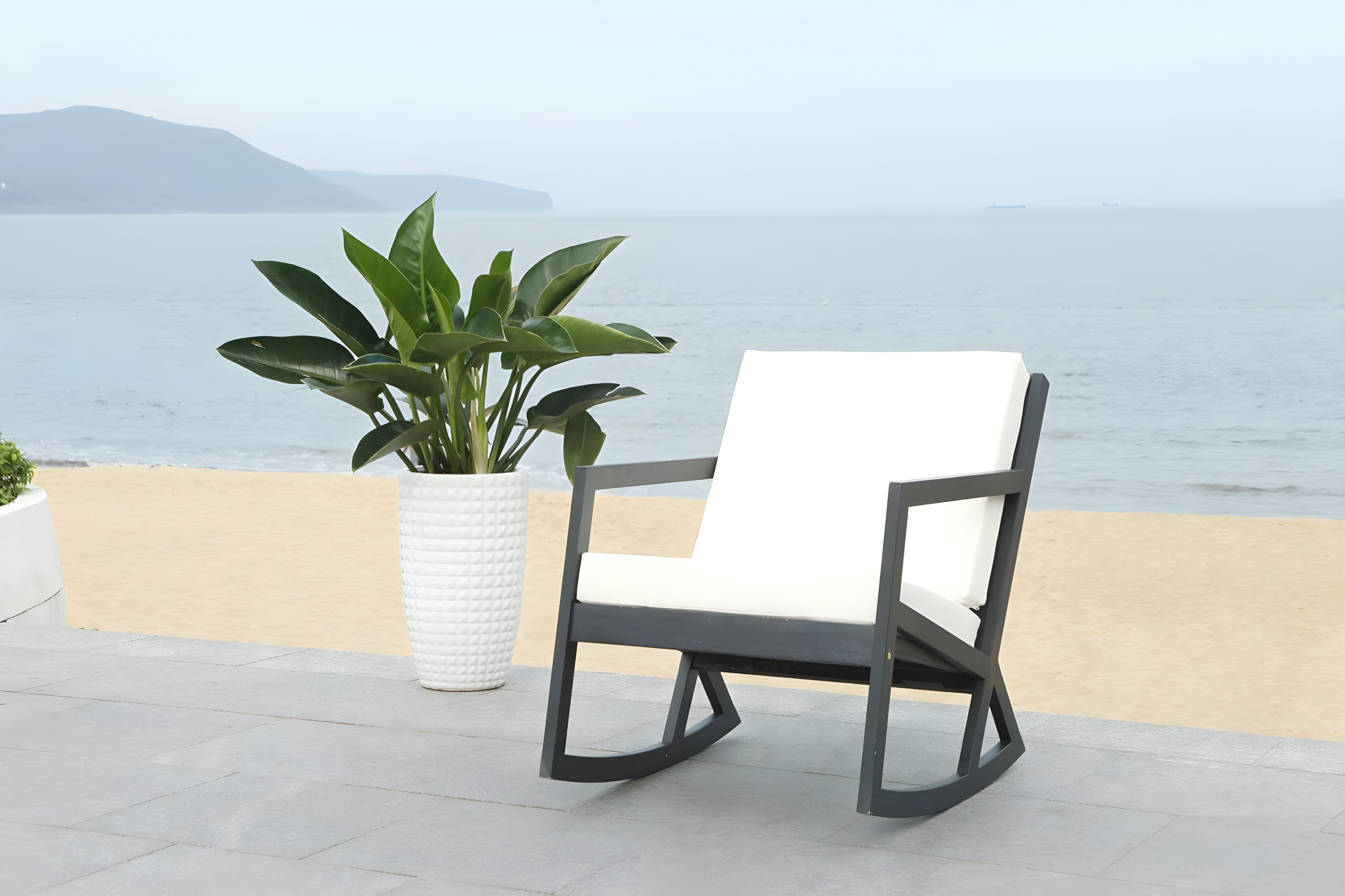 Vernon Rocking Chair - Black/Beige - Safavieh.