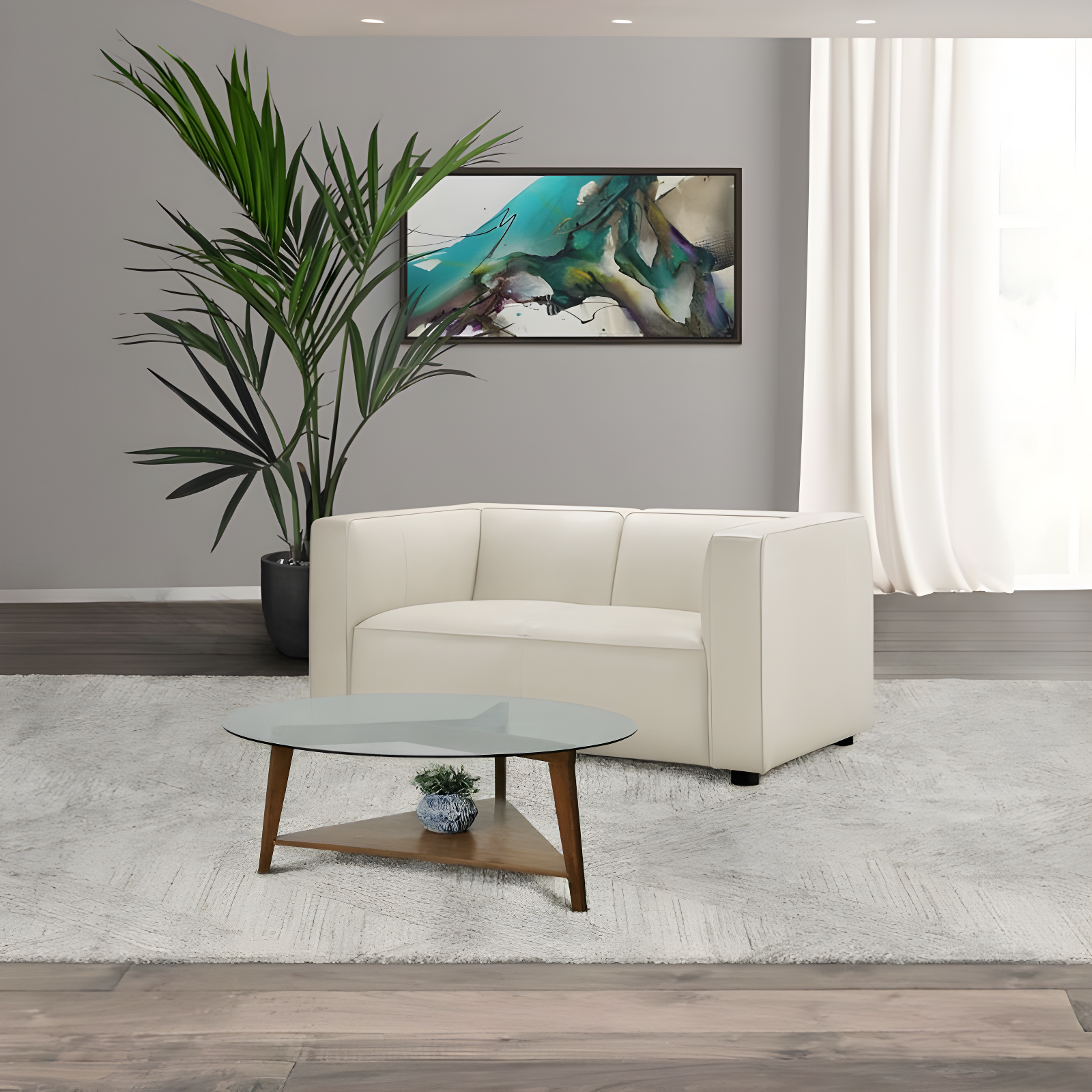 Molise 71'' Genuine Leather Sofa