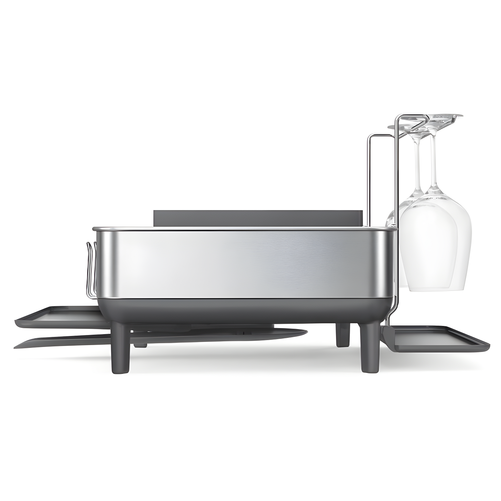 Simplehuman Kitchen Dish Drying Rack, Brushed Stainless Steel