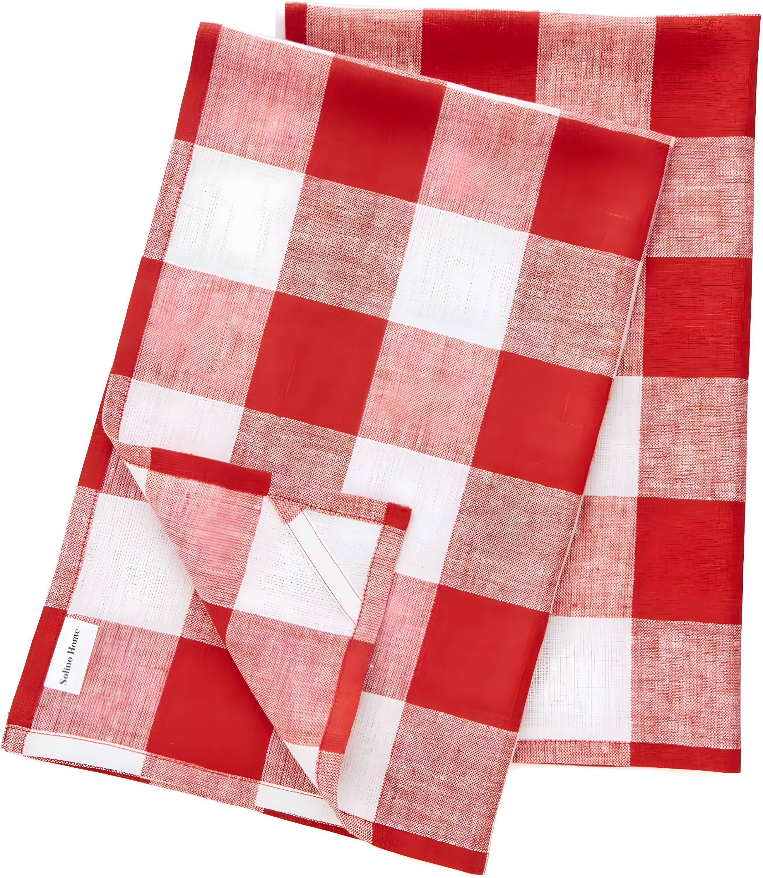 Solino Home Buffalo Checks - 100% Pure Linen Kitchen Towel (Set of 2)