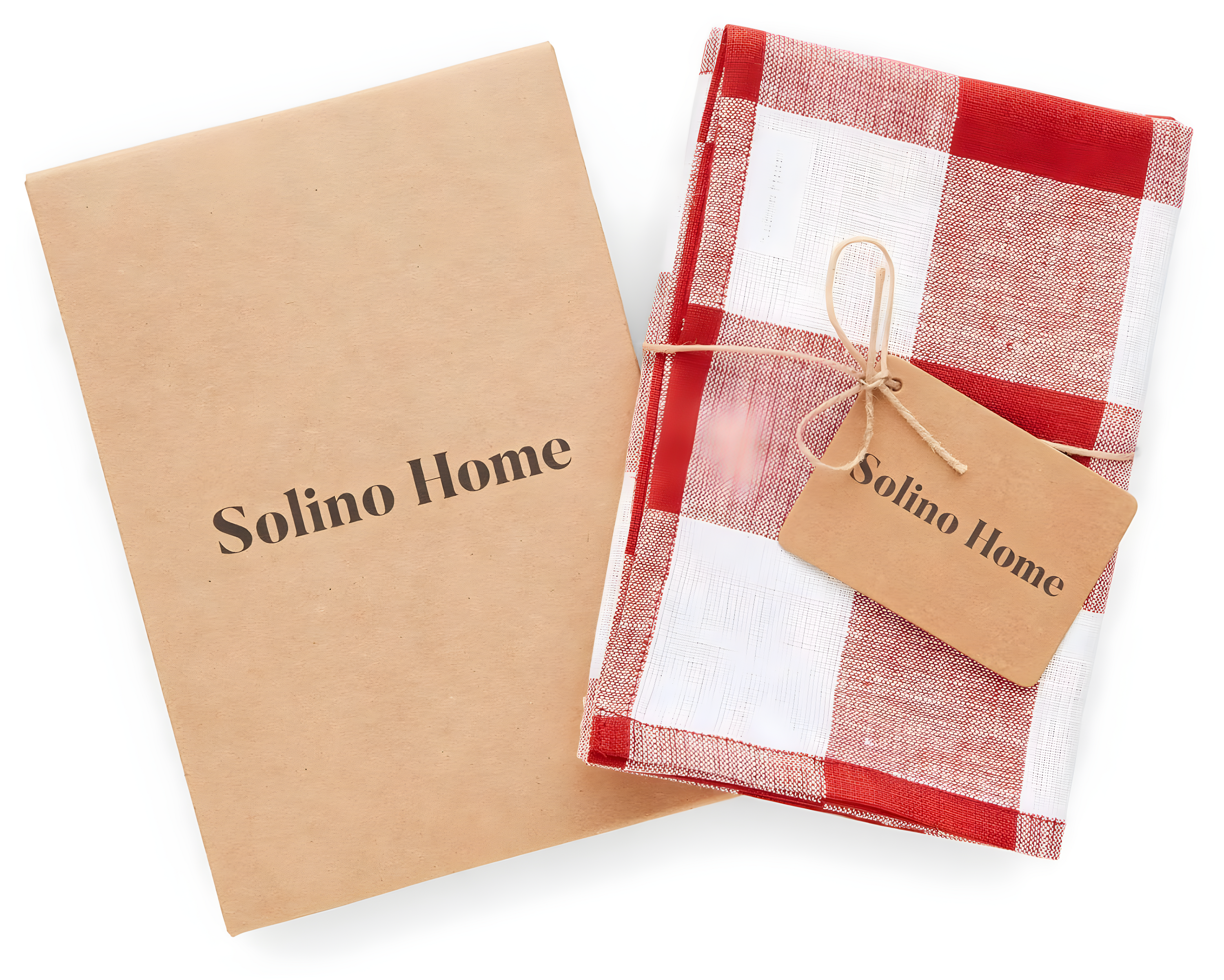 Solino Home Buffalo Checks - 100% Pure Linen Kitchen Towel (Set of 2)