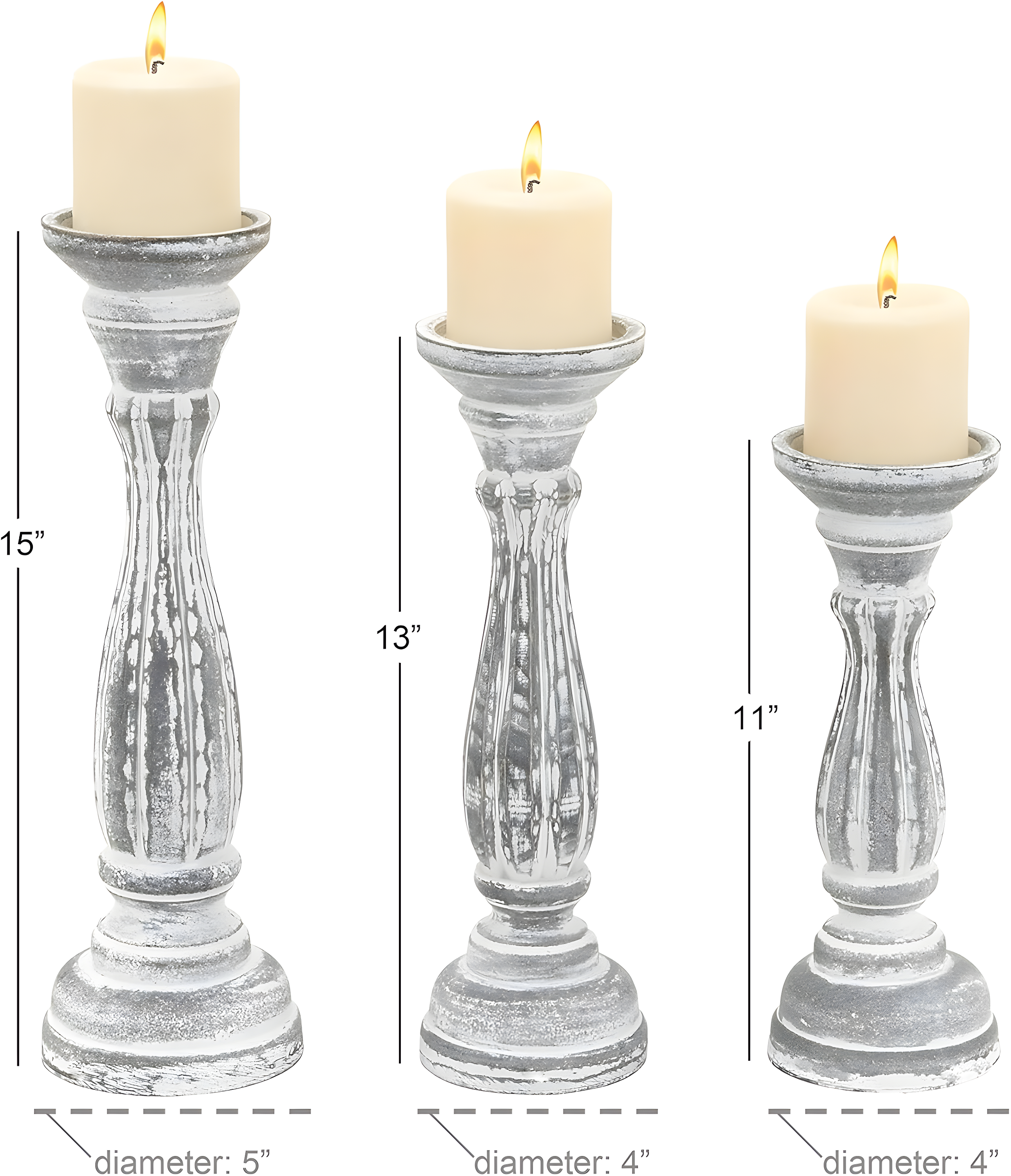 UMA Enterprises Wood Tabletop Candlestick