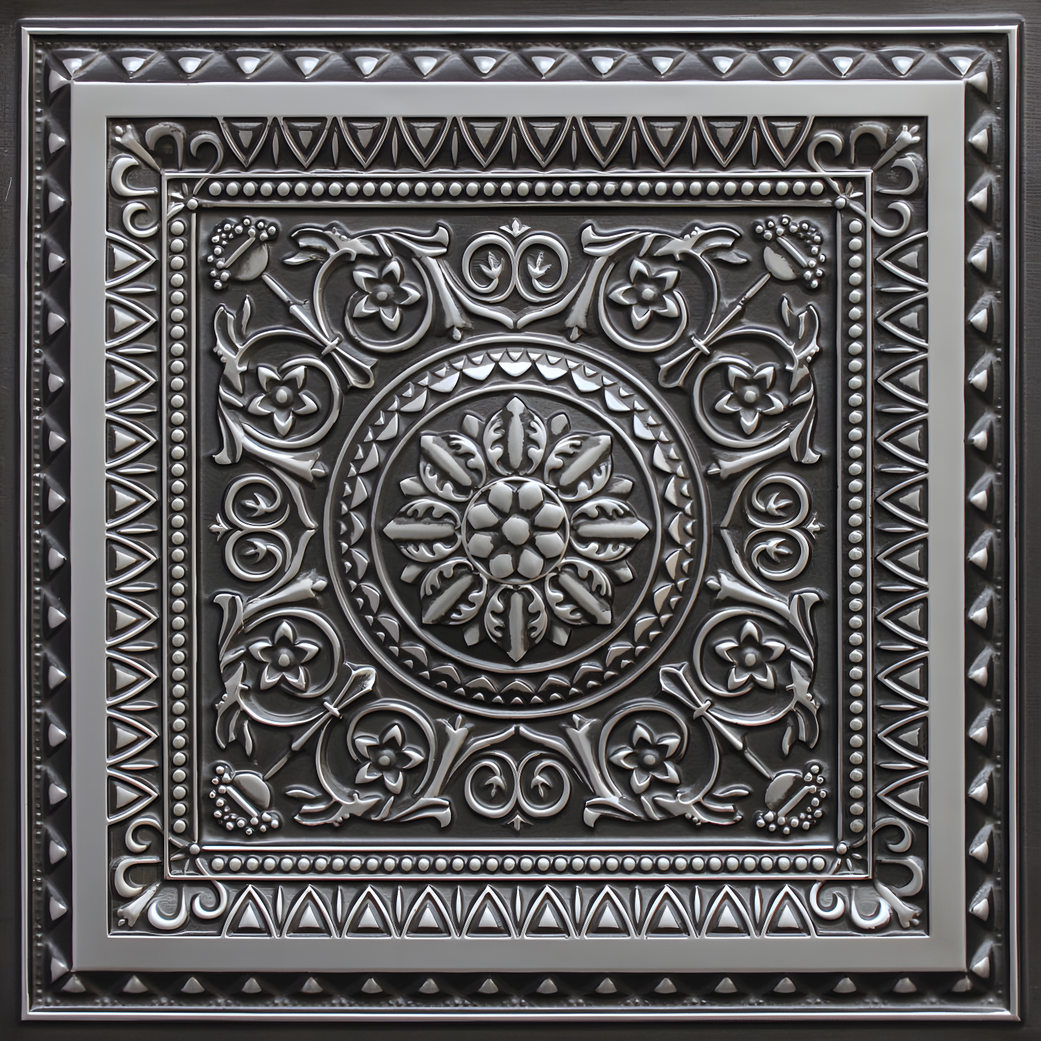 Marseille 24'' W Textured PVC Drop-In Ceiling Tile In Antique Gold