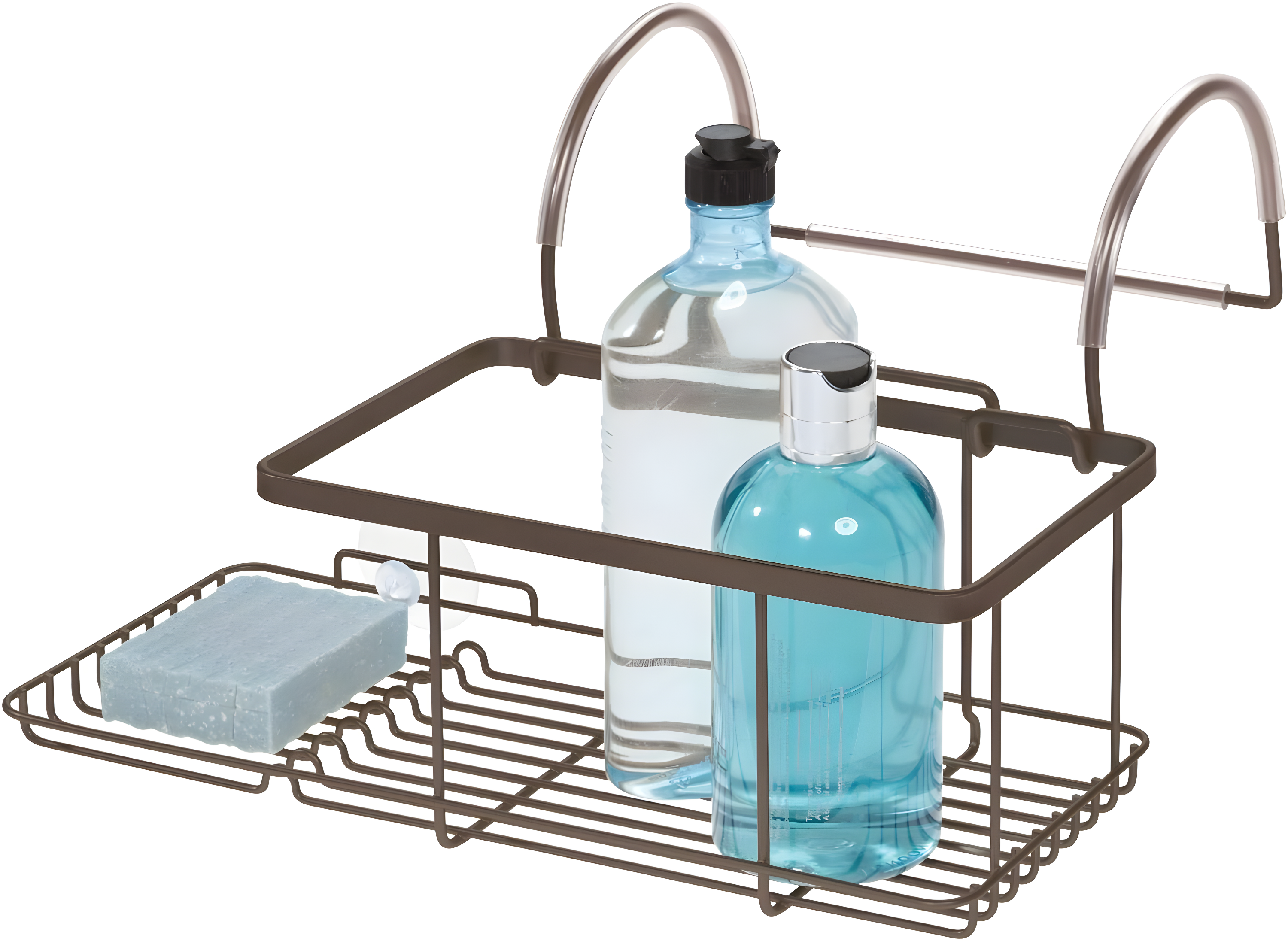 iDESIGN Everett Bathtub Storage Caddy Bronze: Steel Construction, Bath Organizer, Tray for Tub