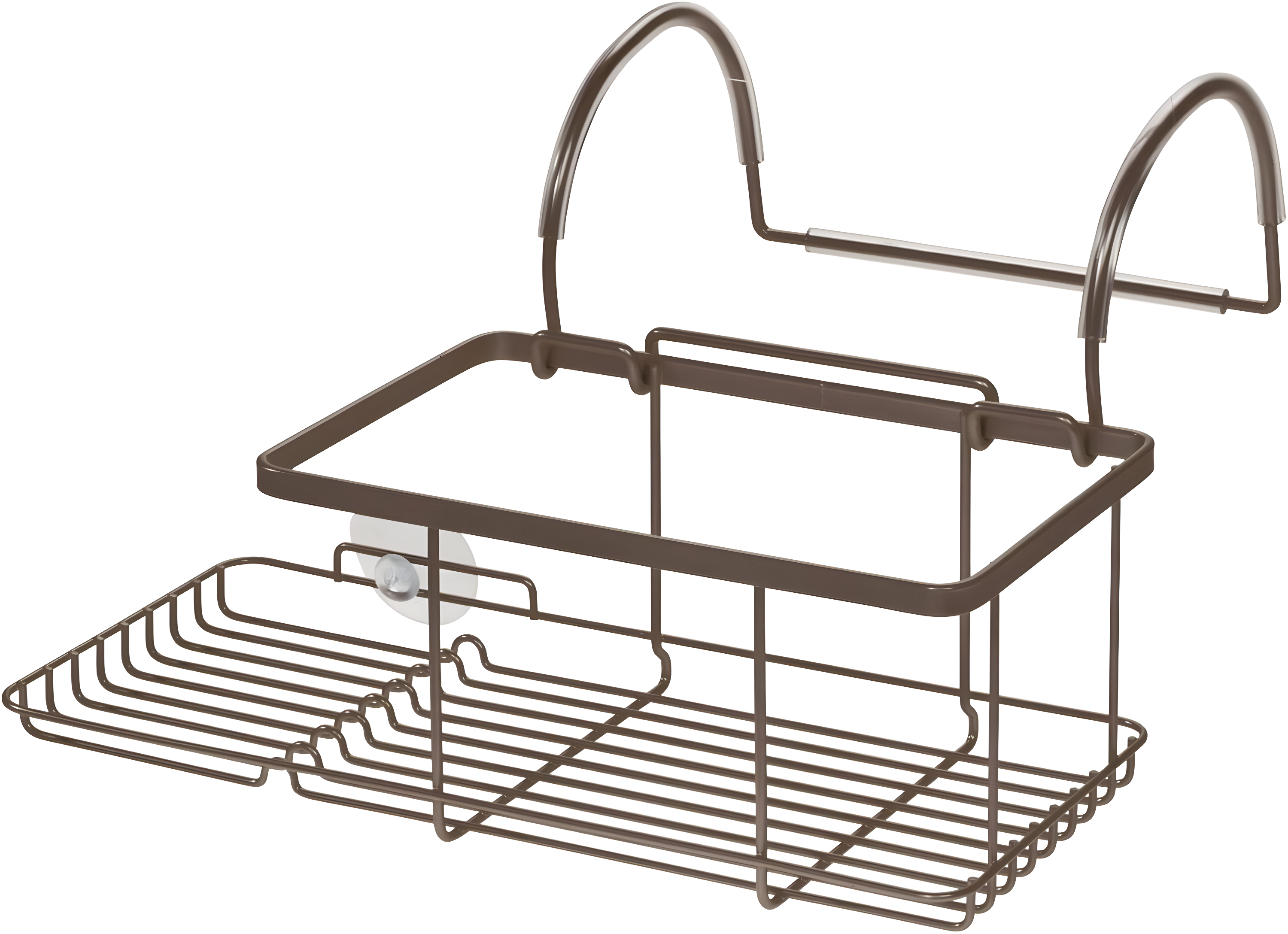 iDESIGN Everett Bathtub Storage Caddy Bronze: Steel Construction, Bath Organizer, Tray for Tub