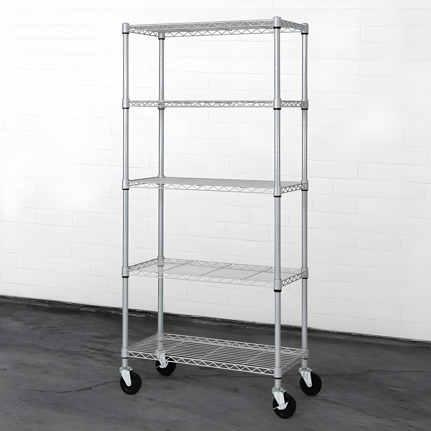 CAPHAUS NSF Commercial Grade Heavy Duty Wire Shelving w/ Wheels, w/ Liner, 36 x 18 x 76 5-Tier