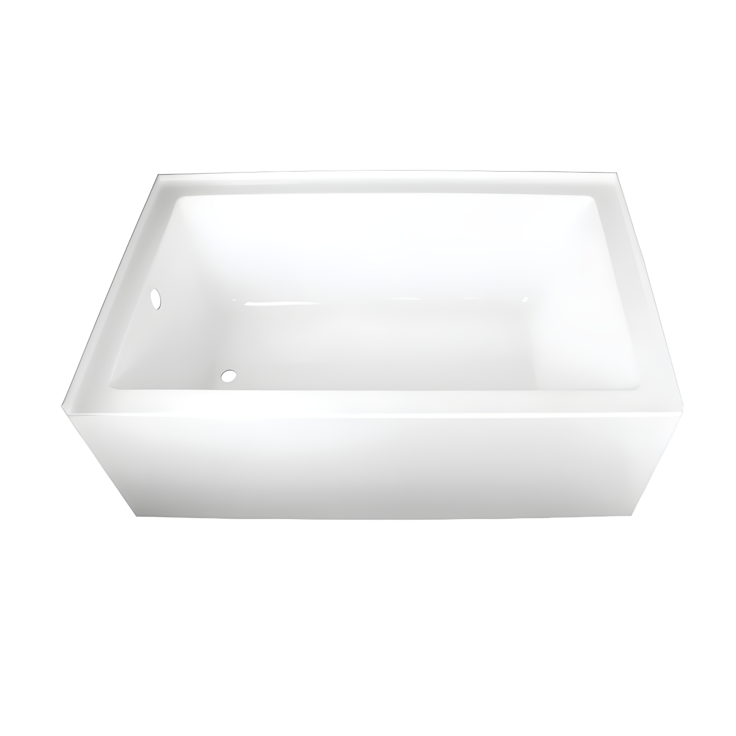 Kingston Brass Aqua Eden 60-Inch Acrylic Rectangular 3-Wall Alcove Tub