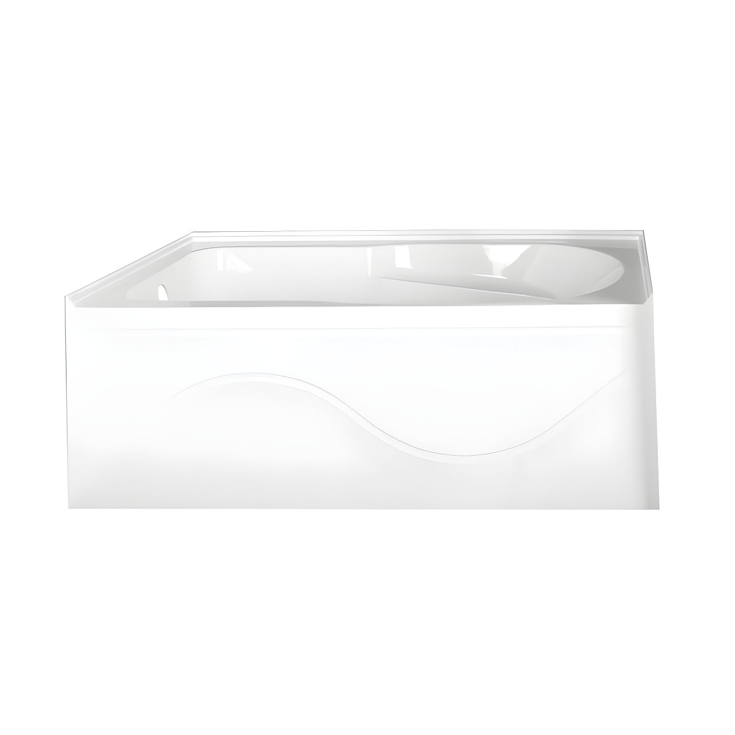 Kingston Brass Aqua Eden 60-Inch Acrylic Rectangular 3-Wall Alcove Tub