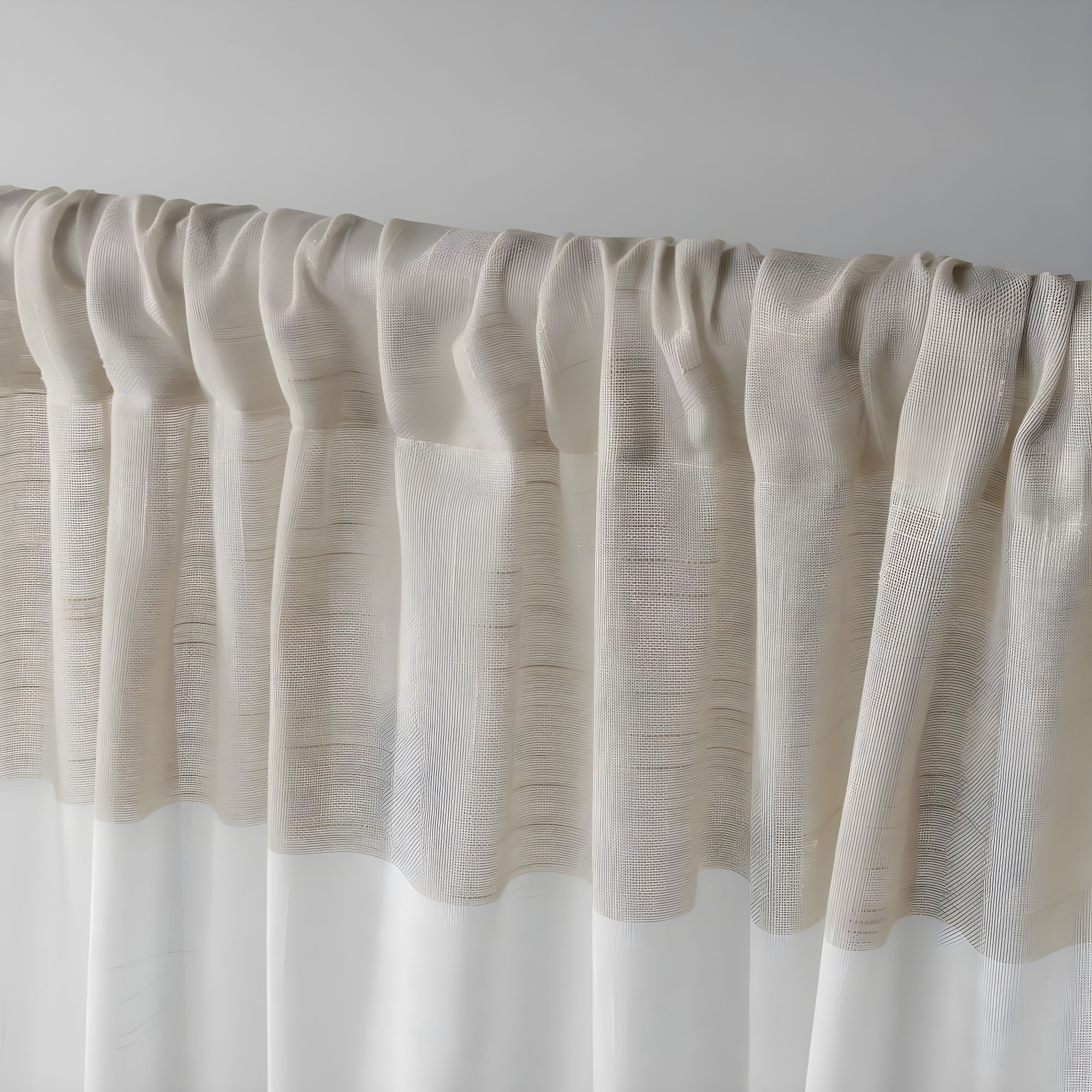 Set of 2 (84"x50") Darma Rod Pocket Window Curtain Panel Linen - Exclusive Home: Light Filtering, Modern Khaki Decor