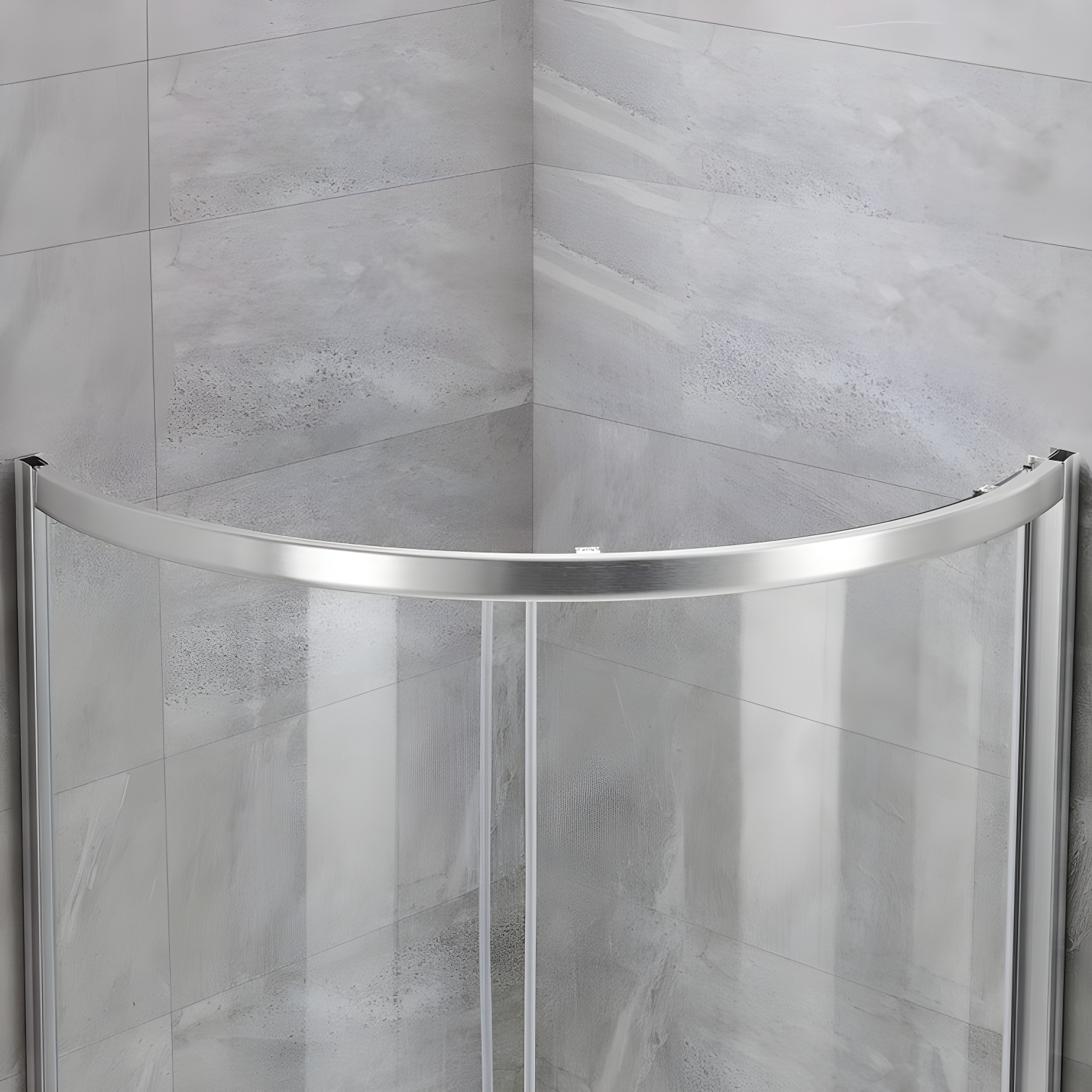 OVE Decors Breeze 35 in. Round Shower Kit w/ Clear, Base