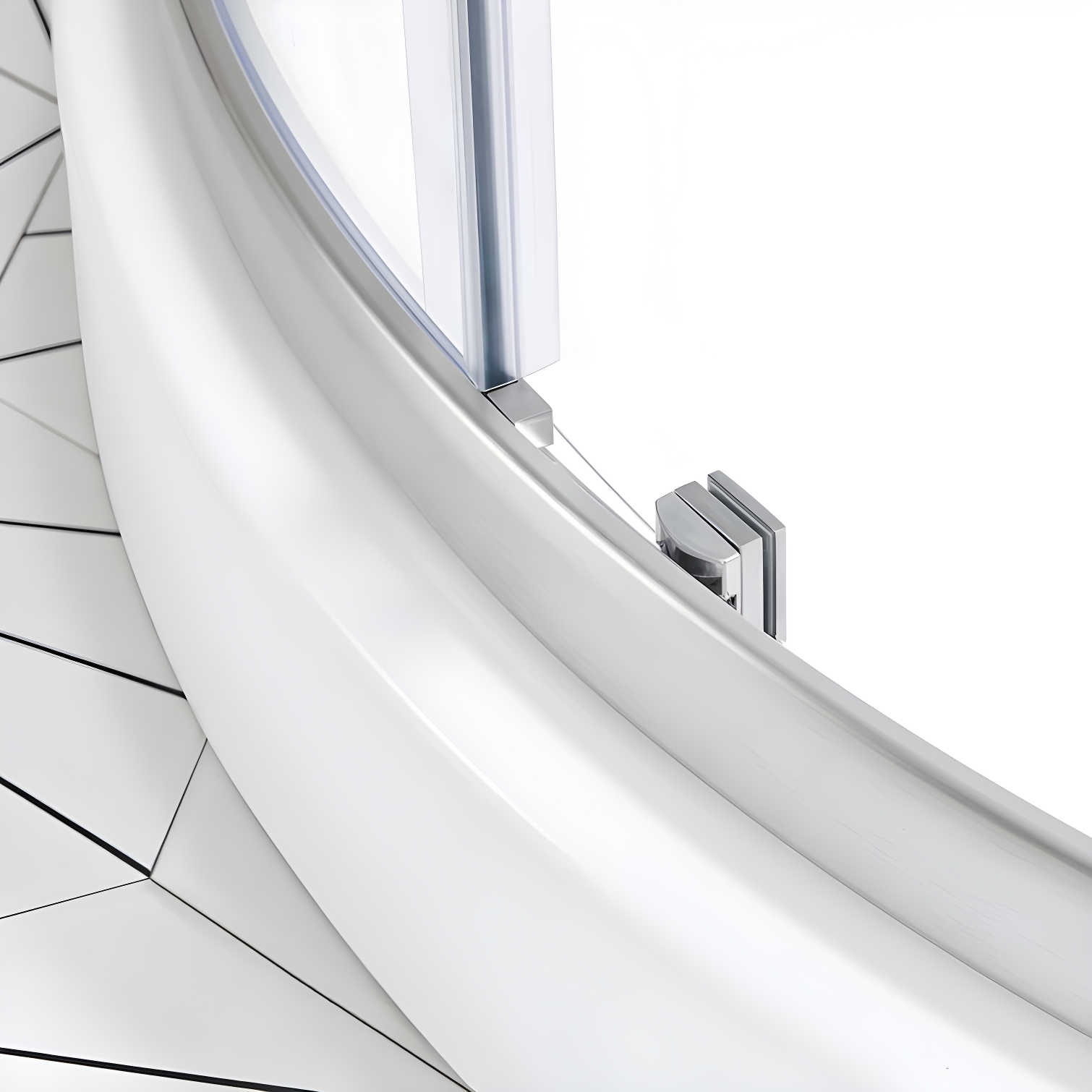 OVE Decors Breeze 35 in. Round Shower Kit w/ Clear, Base