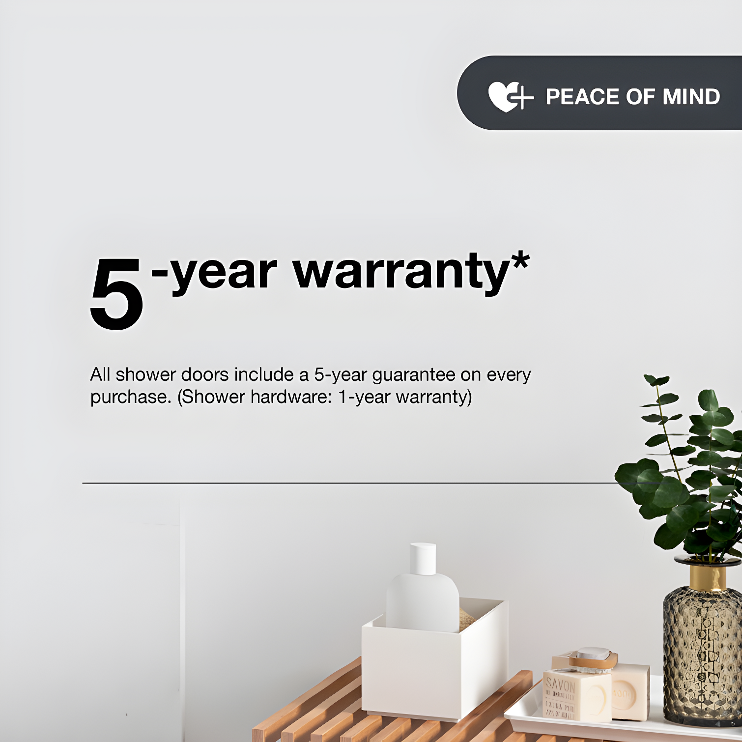 OVE Decors Breeze 35 in. Round Shower Kit w/ Clear, Base