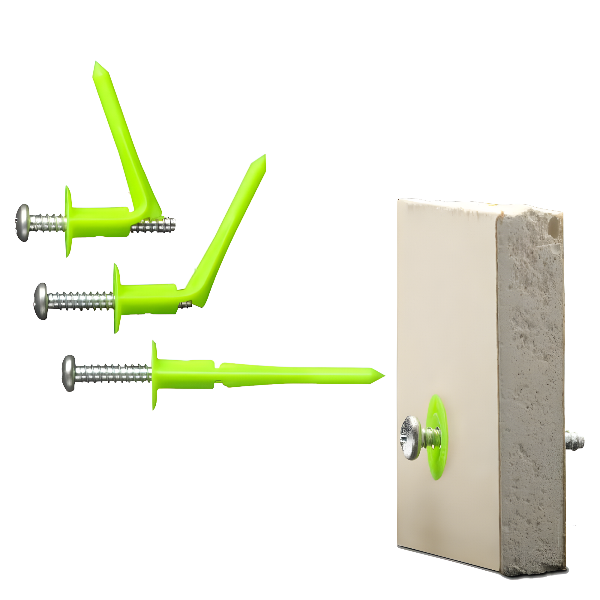 WallClaw LOC-N-LOAD Hammer-In Drywall Anchors - 10 PACK