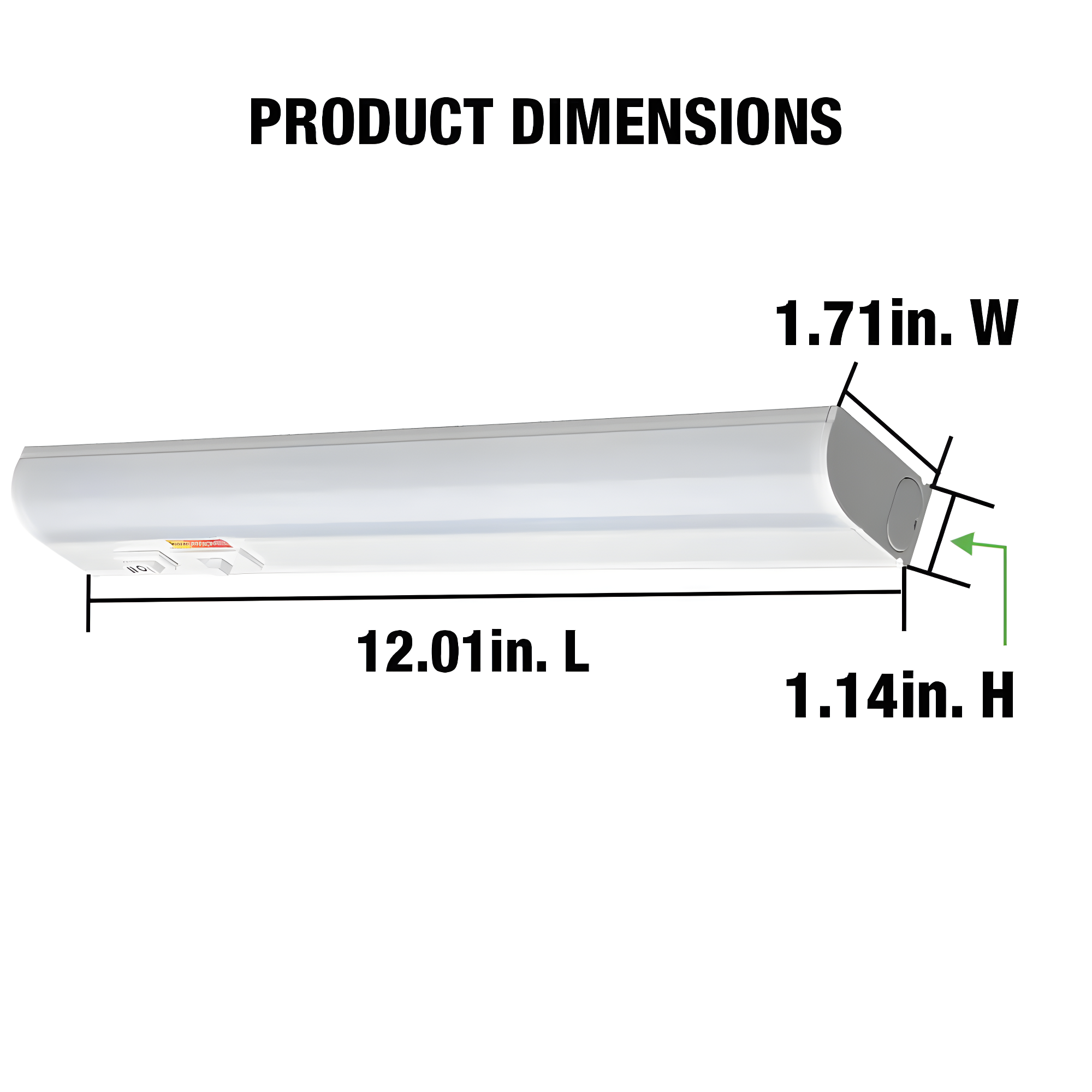 Commercial Electric Plug-In 12 inch Linkable LED Undercabinet Light Task Under Counter Kitchen Lighting 3 Color Temperature Options