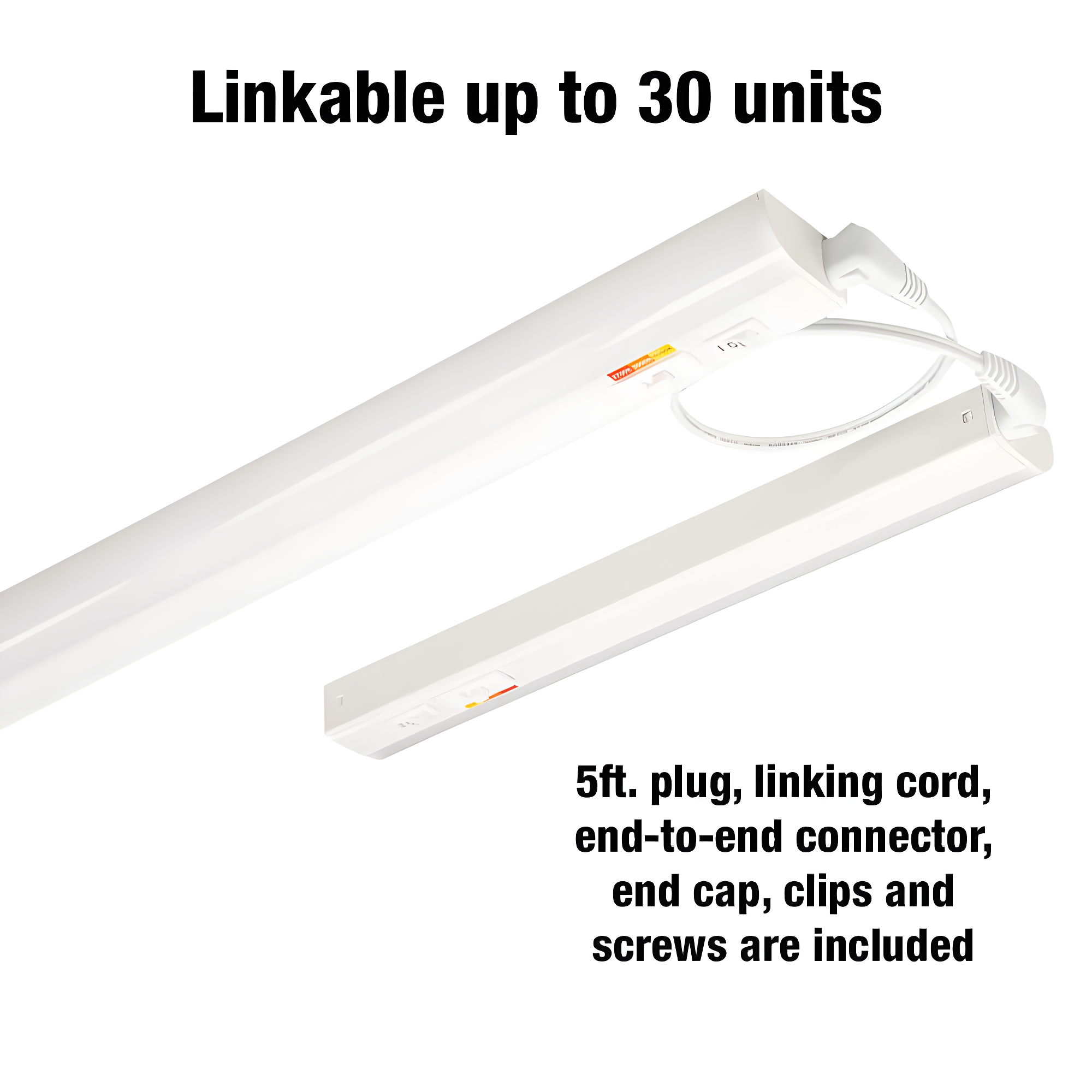 Commercial Electric Plug-In 12 inch Linkable LED Undercabinet Light Task Under Counter Kitchen Lighting 3 Color Temperature Options