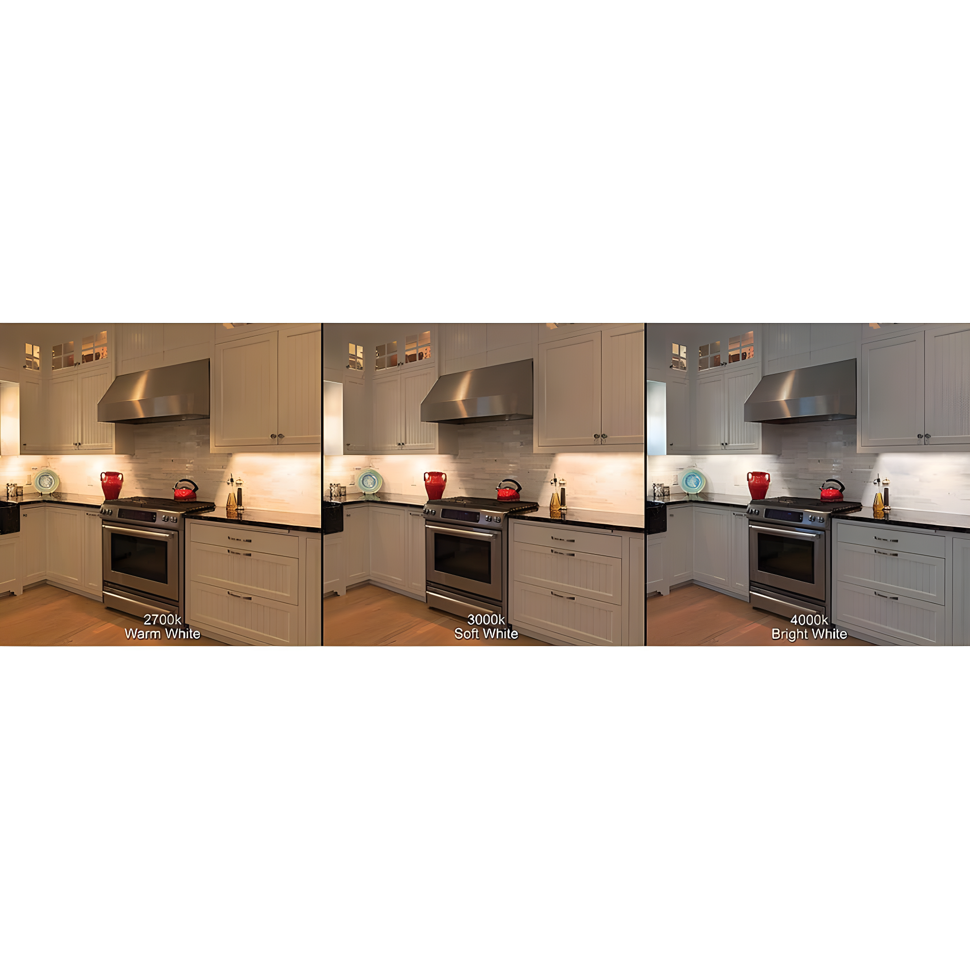 Commercial Electric Plug-In 12 inch Linkable LED Undercabinet Light Task Under Counter Kitchen Lighting 3 Color Temperature Options