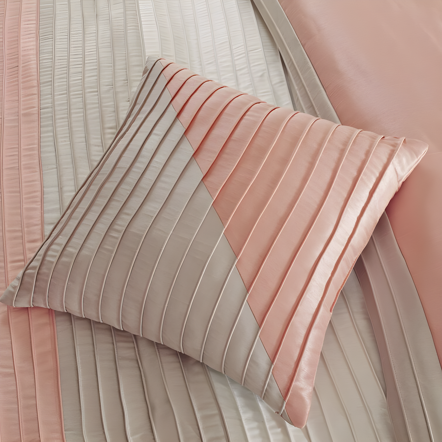 Madison Park Amherst 7 Piece Striped and Pleated Comforter Set
