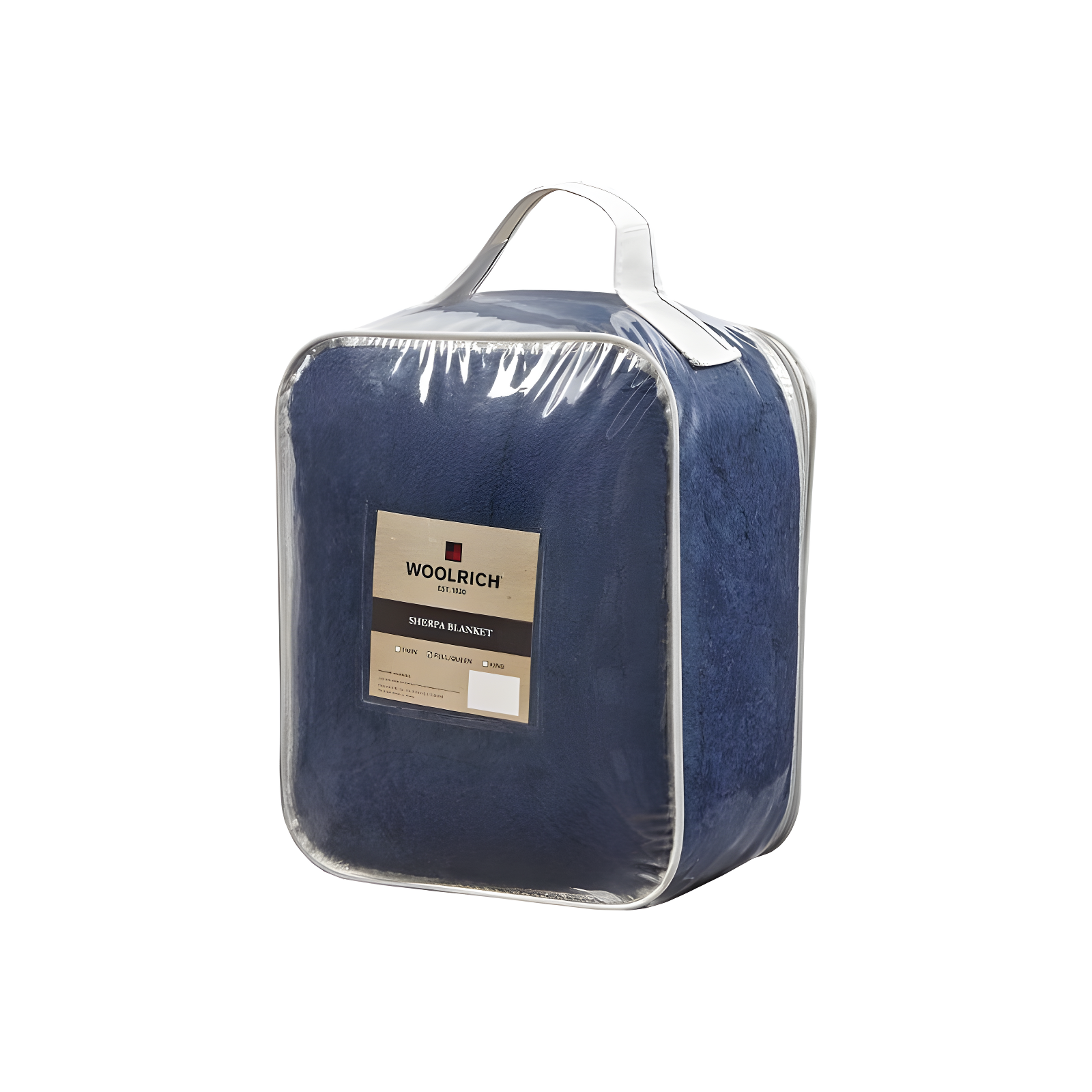 Twin Burlington Berber Bed Blanket Navy: Woolrich, Velvet Construction, OEKO-TEX Certified, Machine Washable