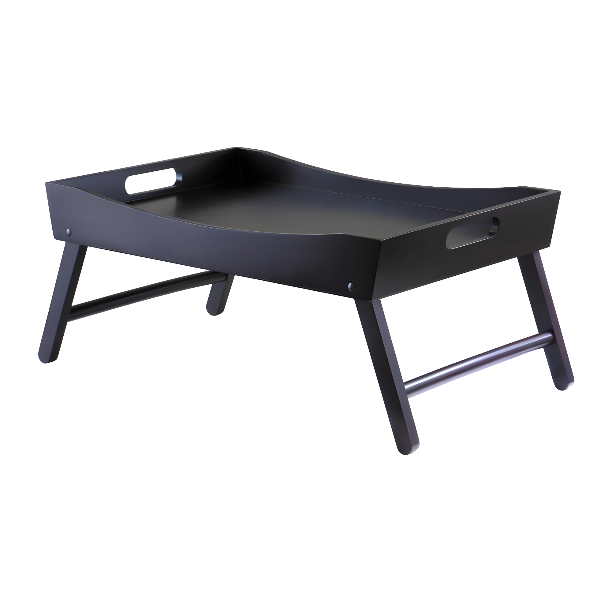 Winsome Benito Breakfast Tray in Espresso Finish: Wood Composite Bed & Serving Tray, Rectangle, 24.41" x 14.96"