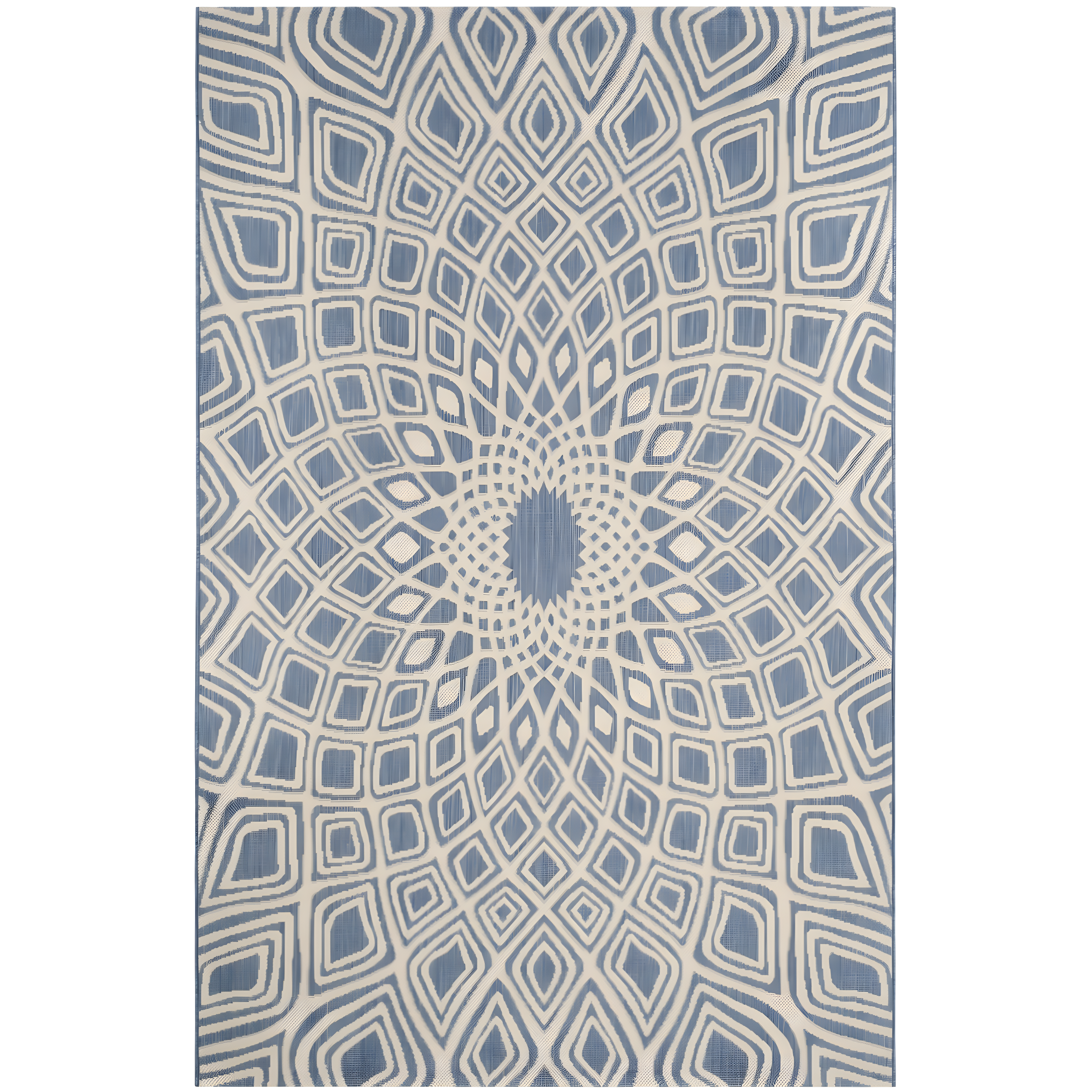 Courtyard CY6616 Power Loomed Indoor/Outdoor Area Rug - Blue/Beige - 5'3"x7'7" - Safavieh.