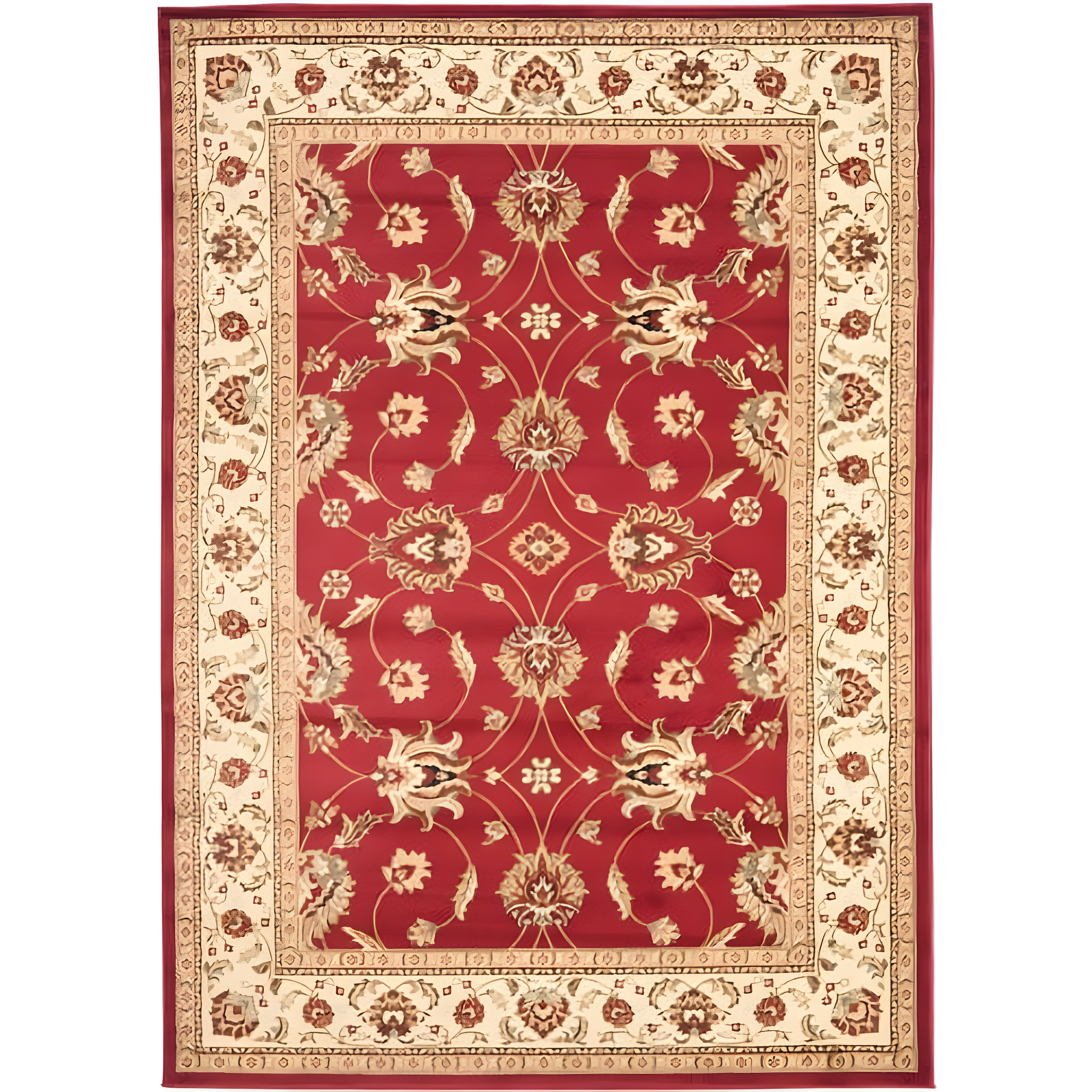Lyndhurst LNH553 Power Loomed Area Rug - Red/Ivory - 8'x11' - Safavieh.